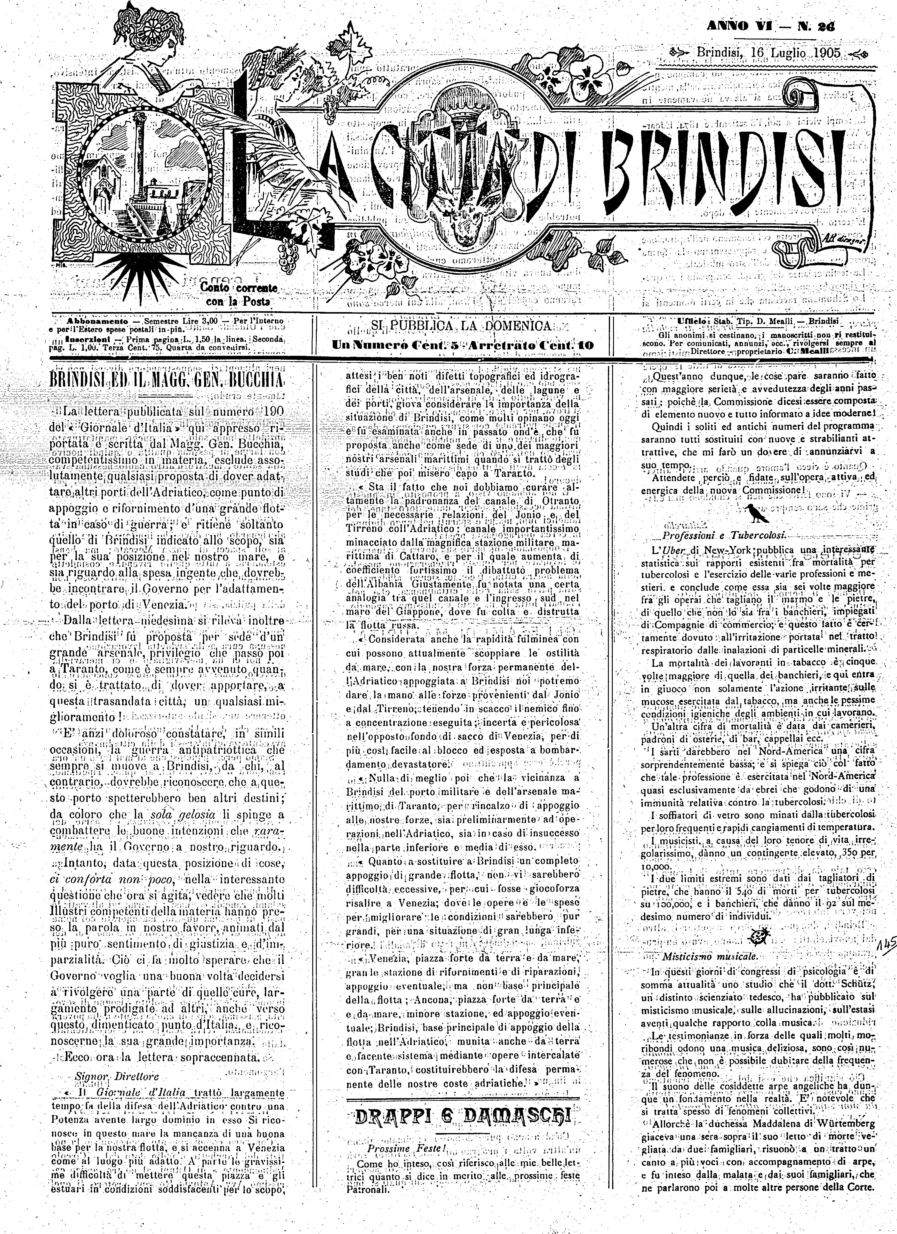 A. 6, n. 26 (16 Lug. 1905)