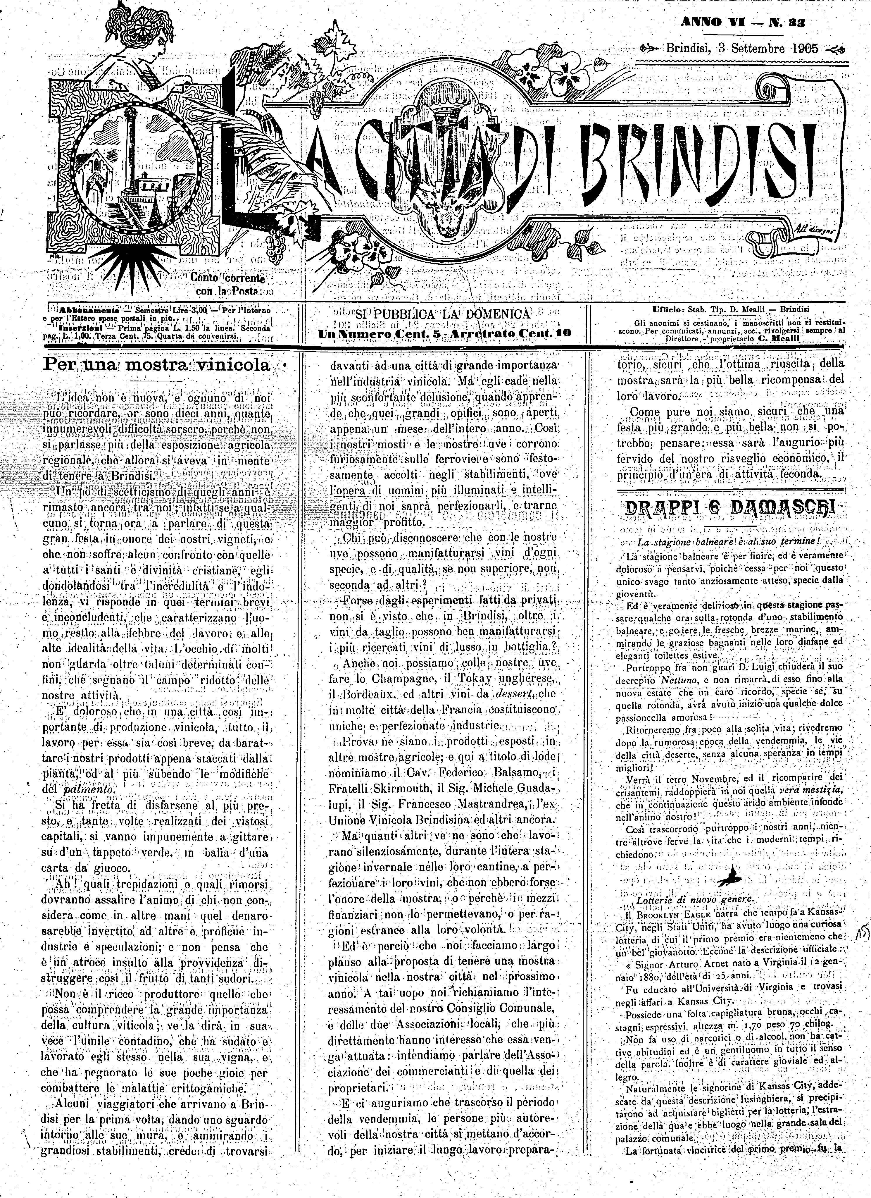 A. 6, n. 33 (03 Sett. 1905)