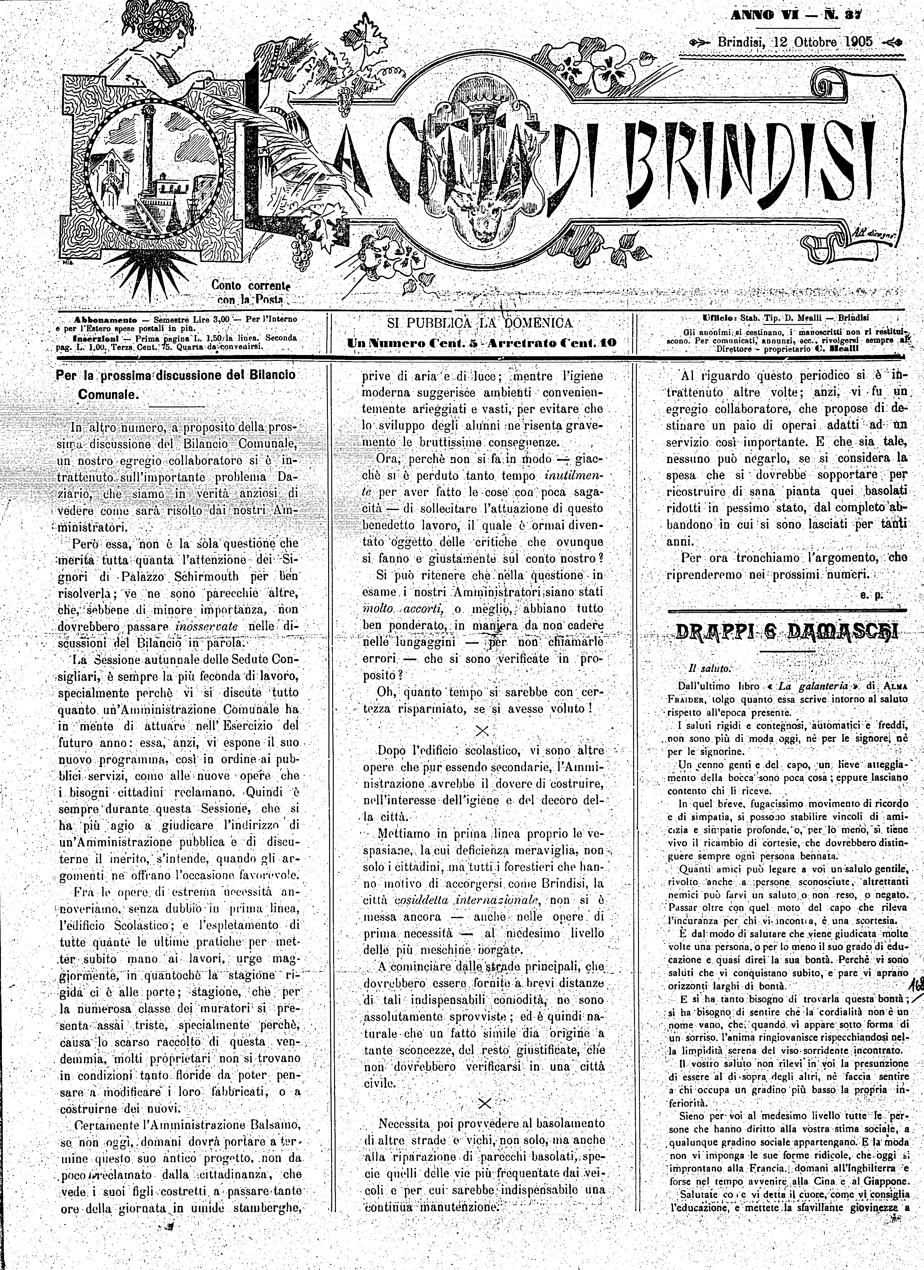 A. 6, n. 37 (12 Ott. 1905)