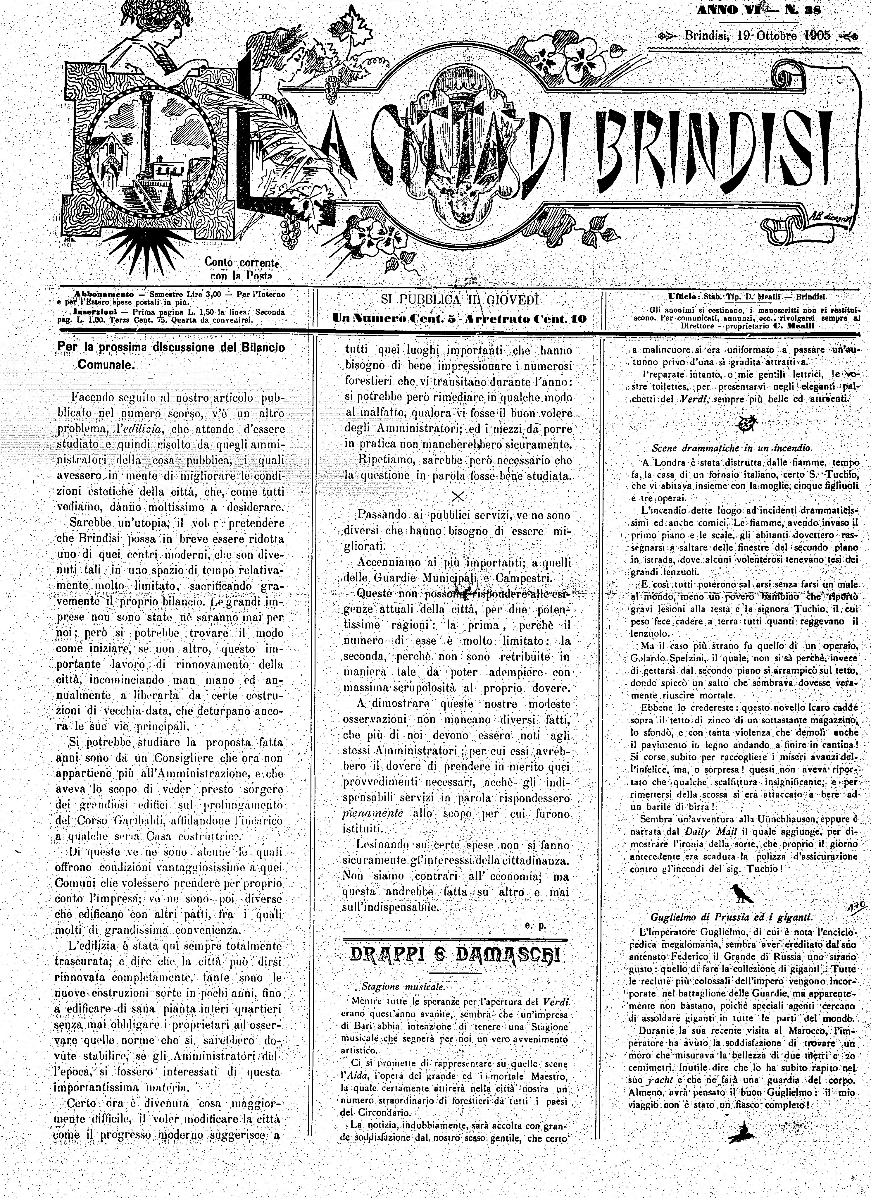 A. 6, n. 38 (19 Ott. 1905)