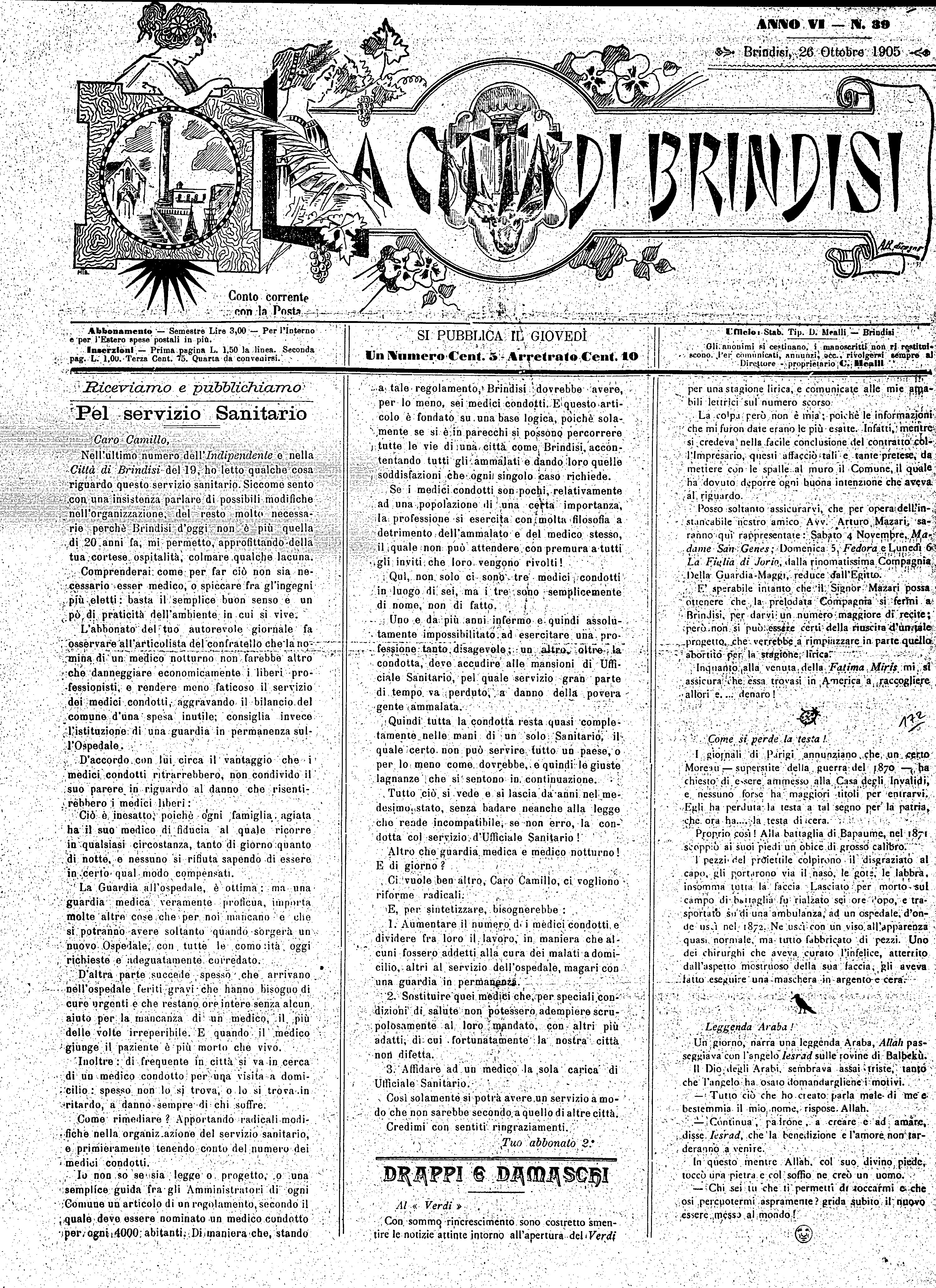 A. 6, n. 39 (26 Ott. 1905)