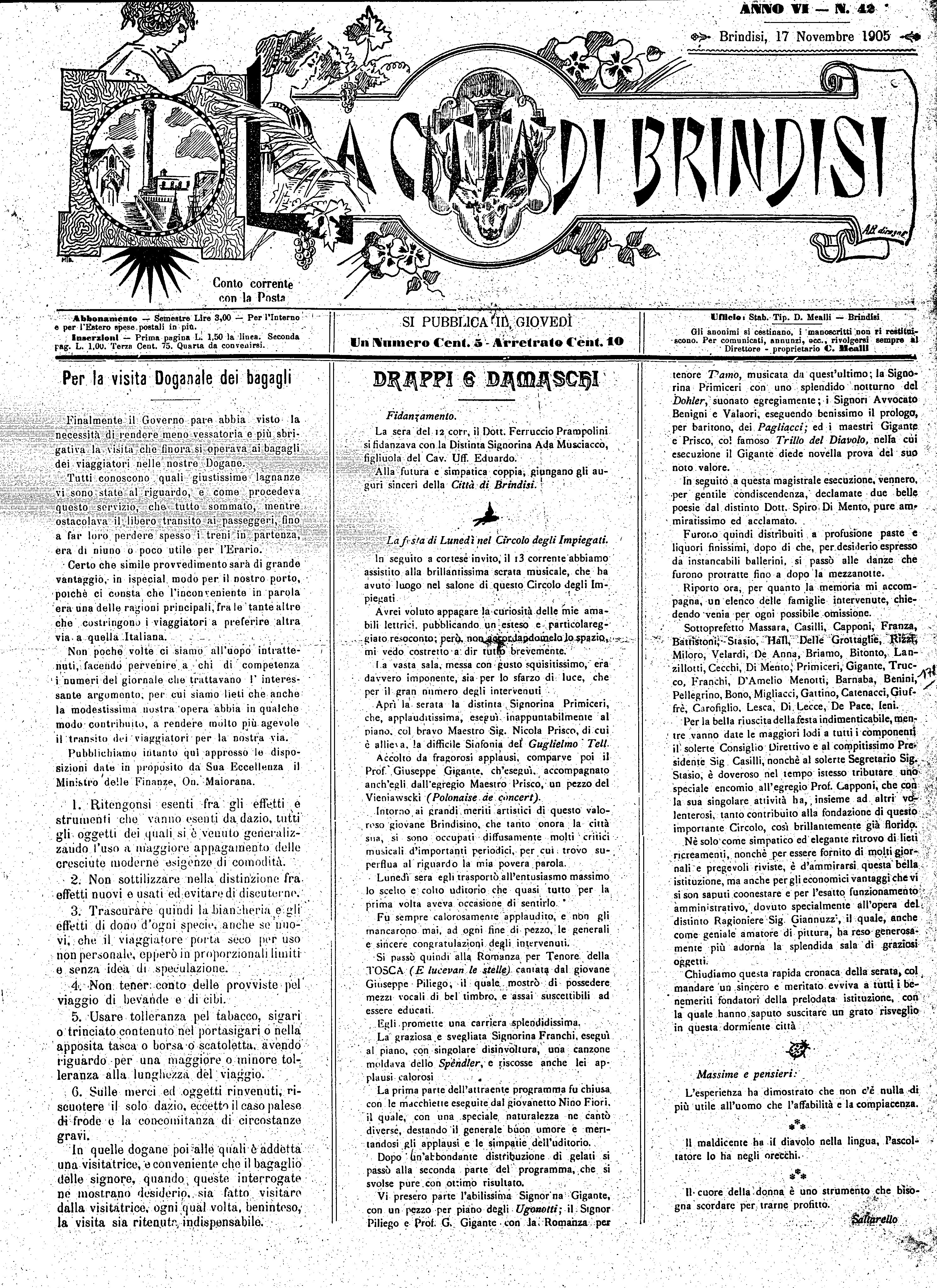 A. 6, n. 42 (17 Nov. 1905)