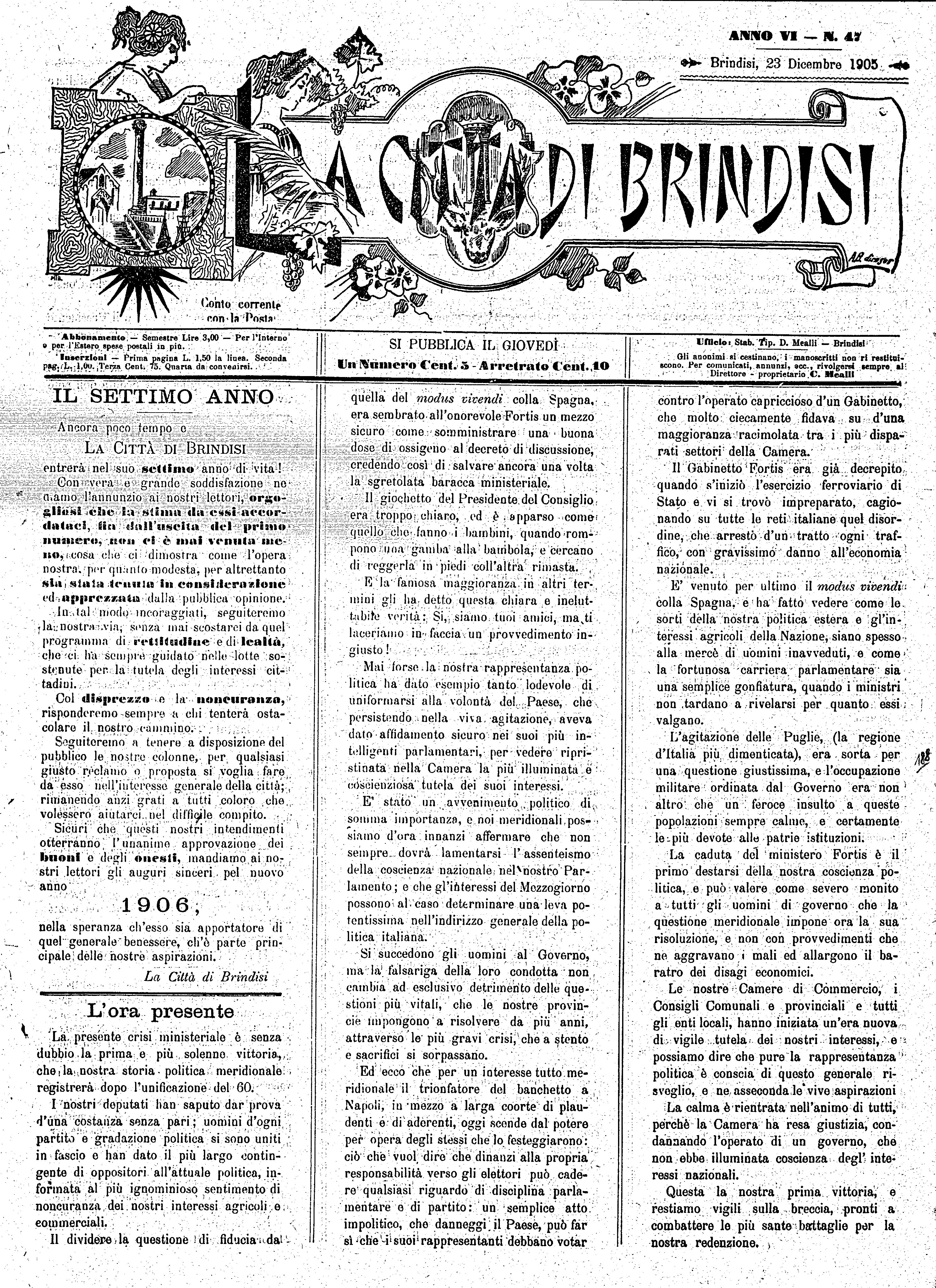 A. 6, n. 47 (23 Dic. 1905)