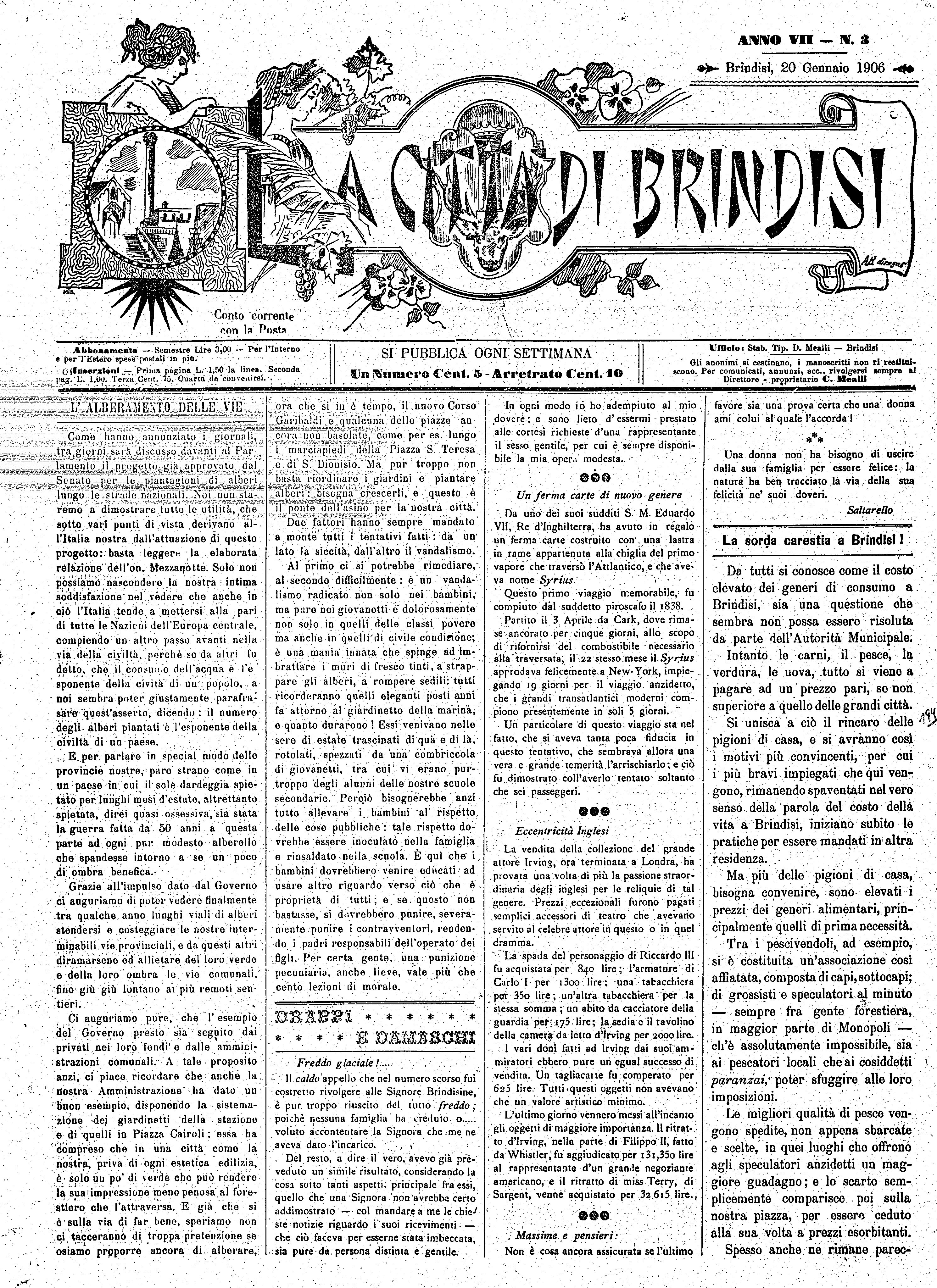 A. 7, n. 03 (20 Genn. 1906)