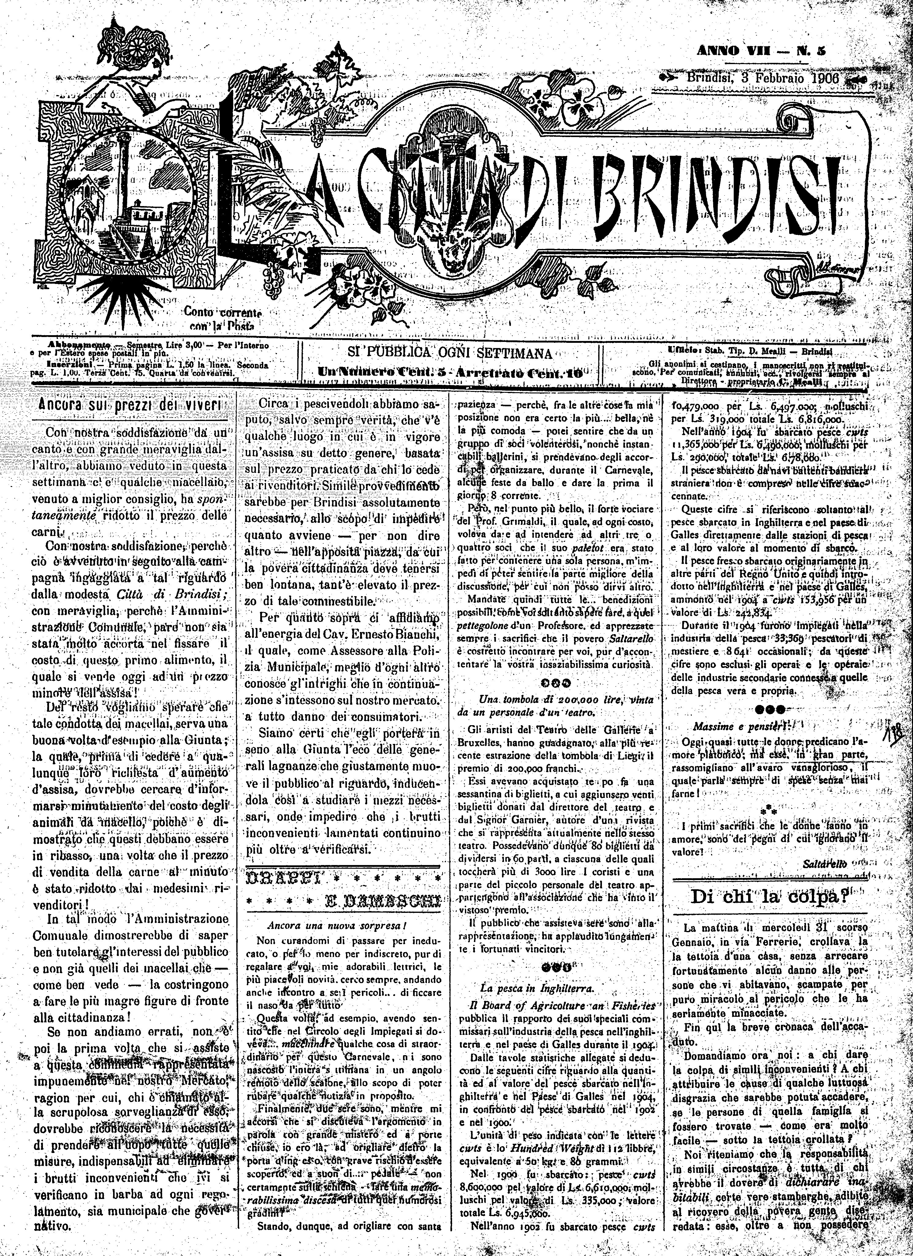 A. 7, n. 05 (03 Febb. 1906)