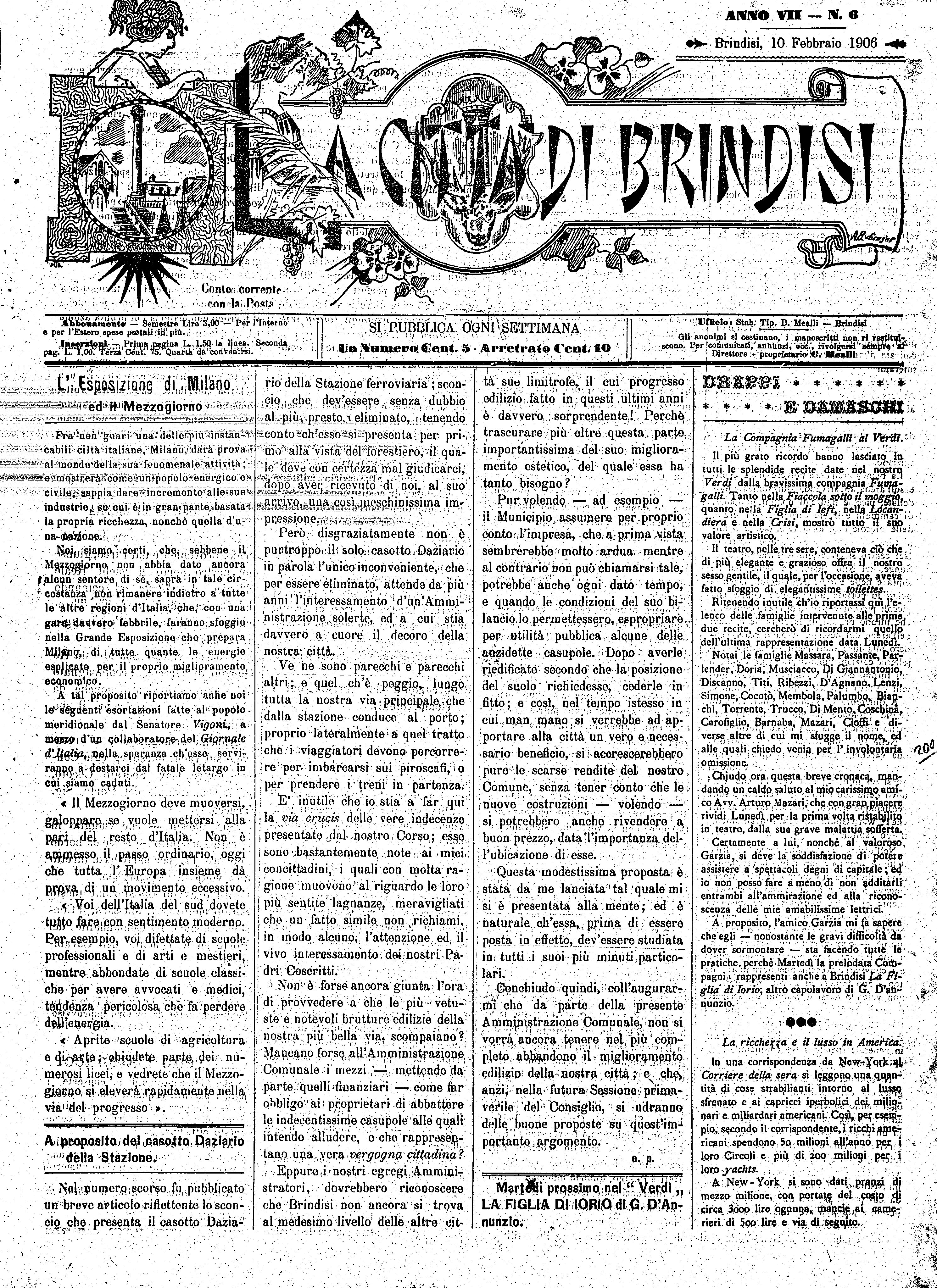 A. 7, n. 06 (10 Febb. 1906)