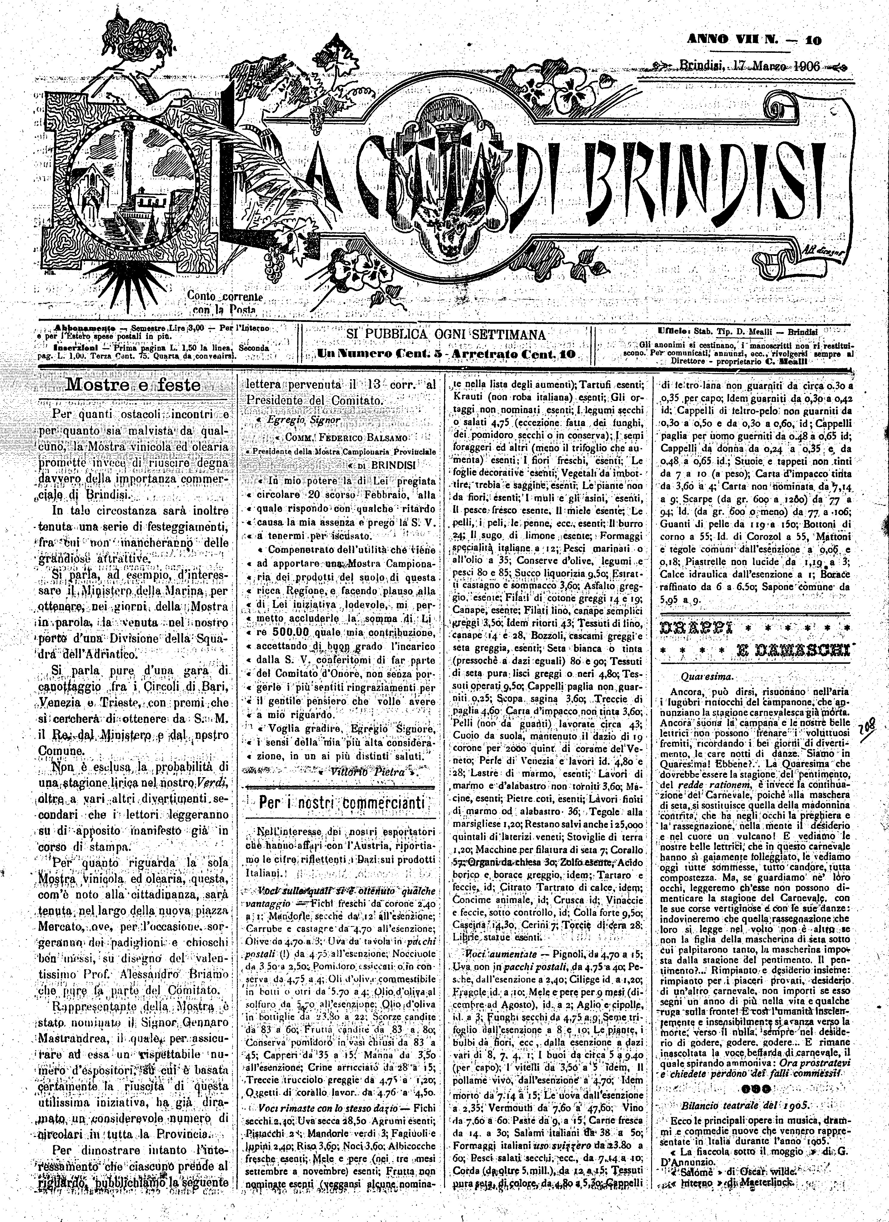 A. 7, n. 10 (17 Mar. 1906)