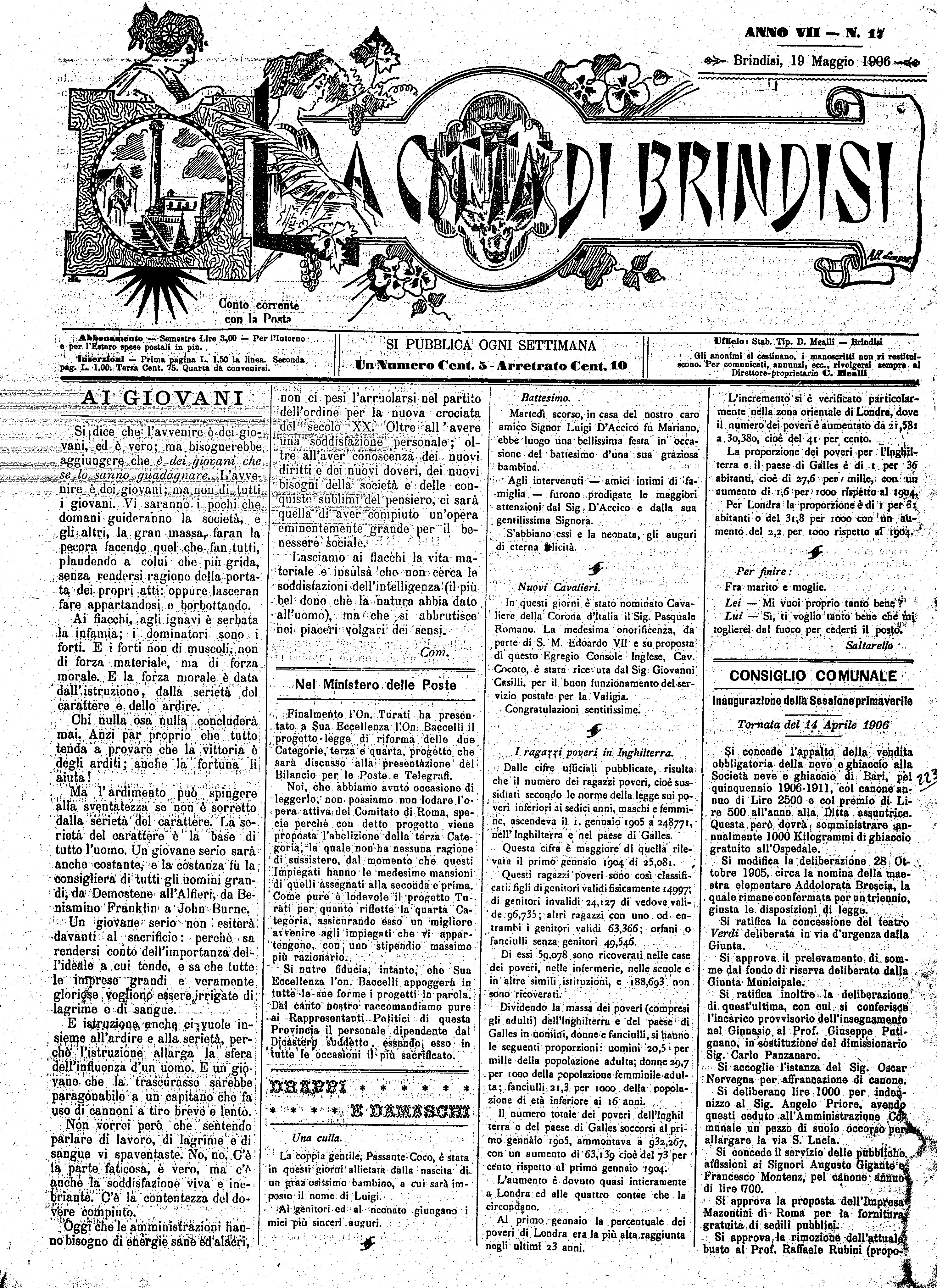 A. 7, n. 17 (19 Magg. 1906)
