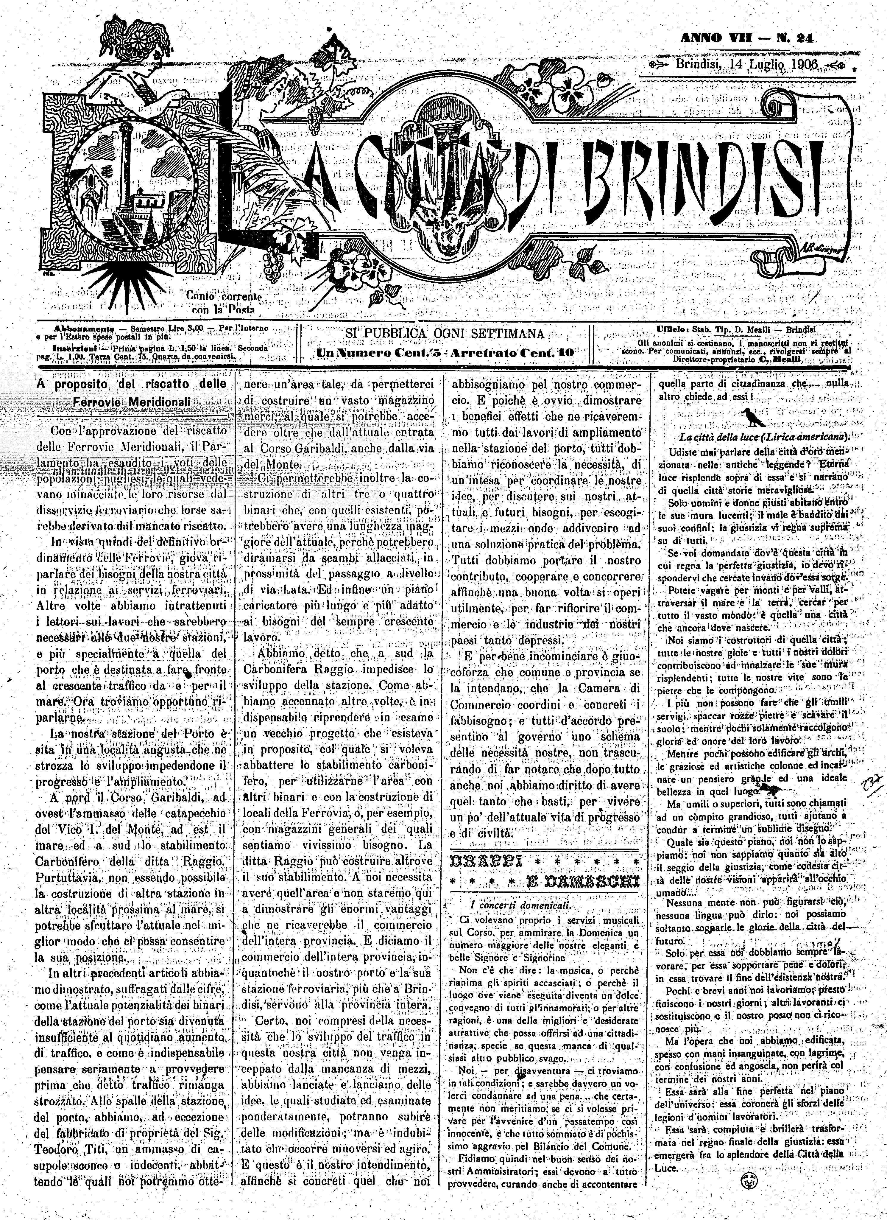 A. 7, n. 24 (14 Lug. 1906)