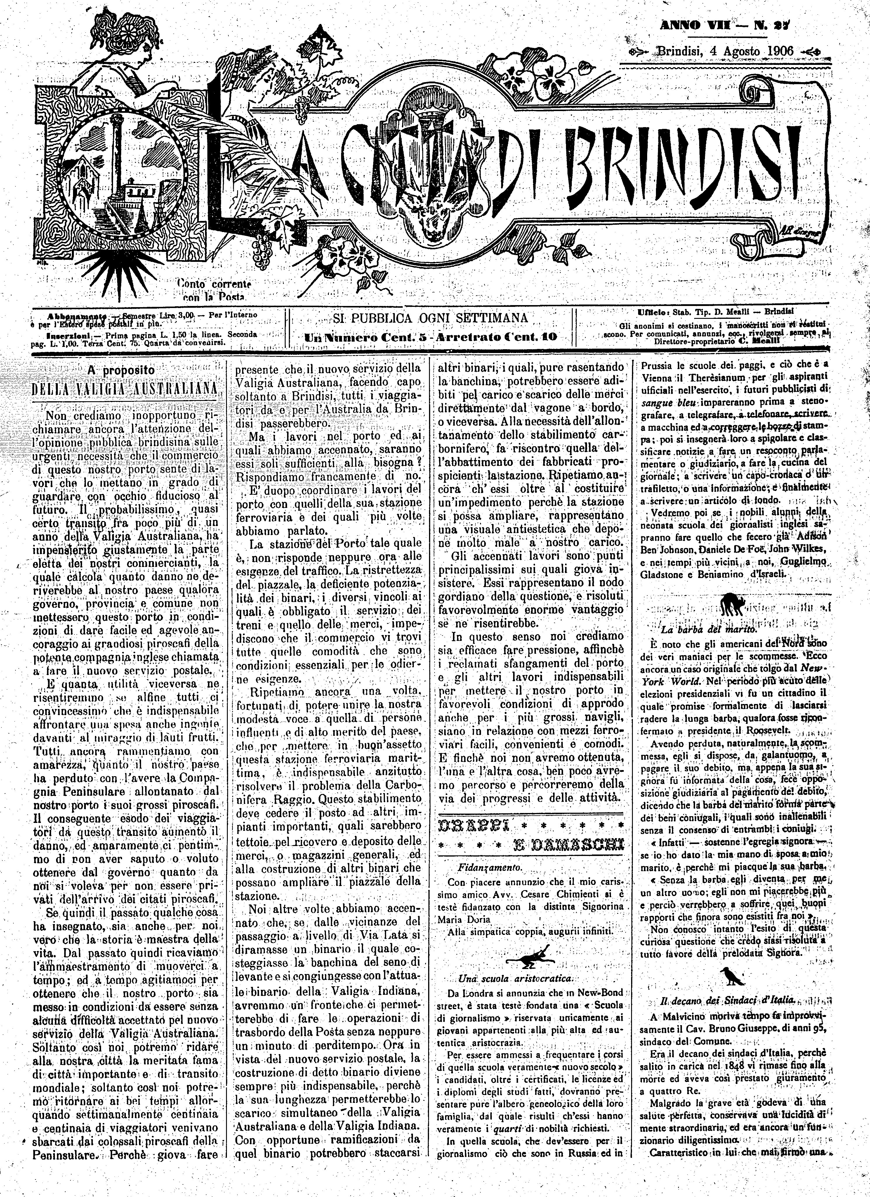 A. 7, n. 27 (04 Ago. 1906)