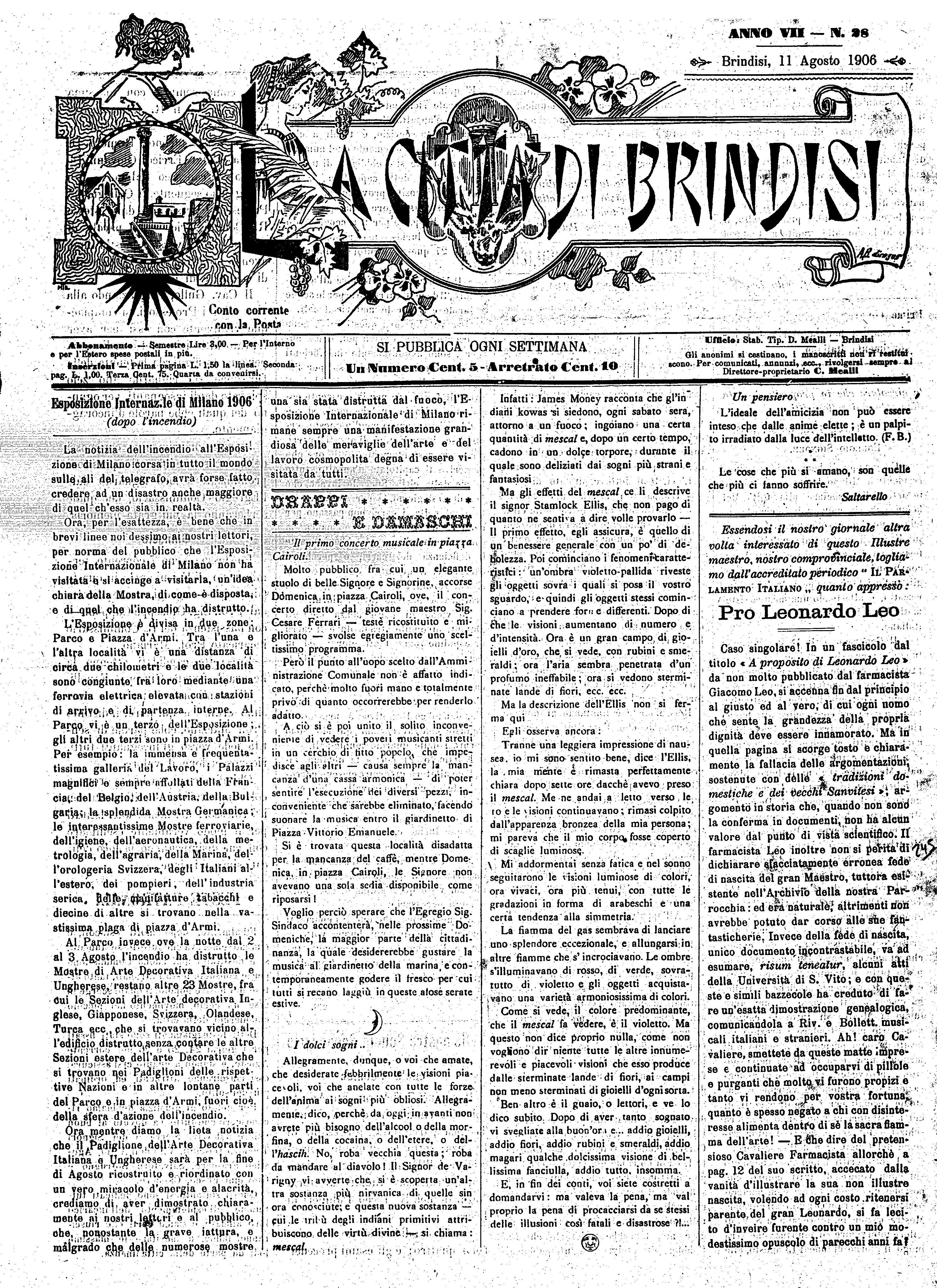 A. 7, n. 28 (11 Ago. 1906)