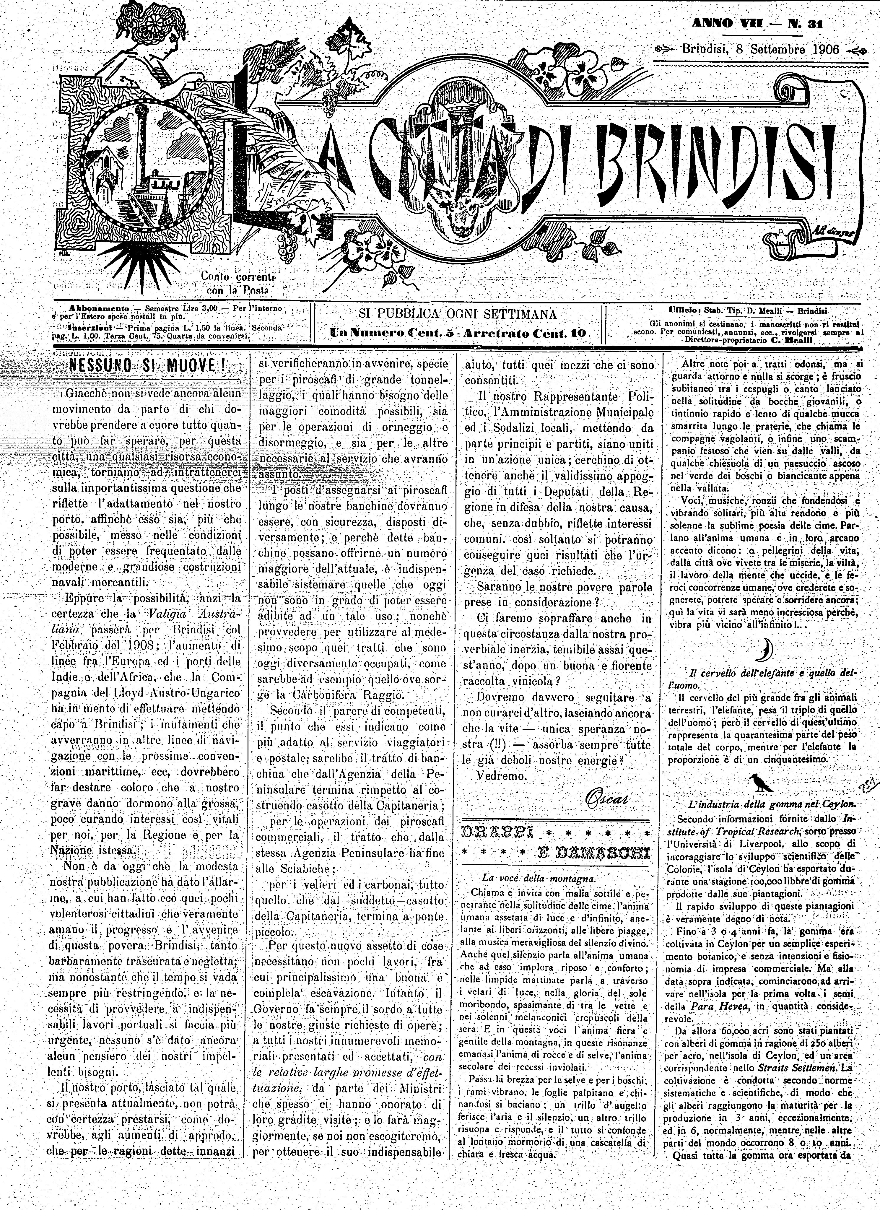 A. 7, n. 31 (08 Sett. 1906)