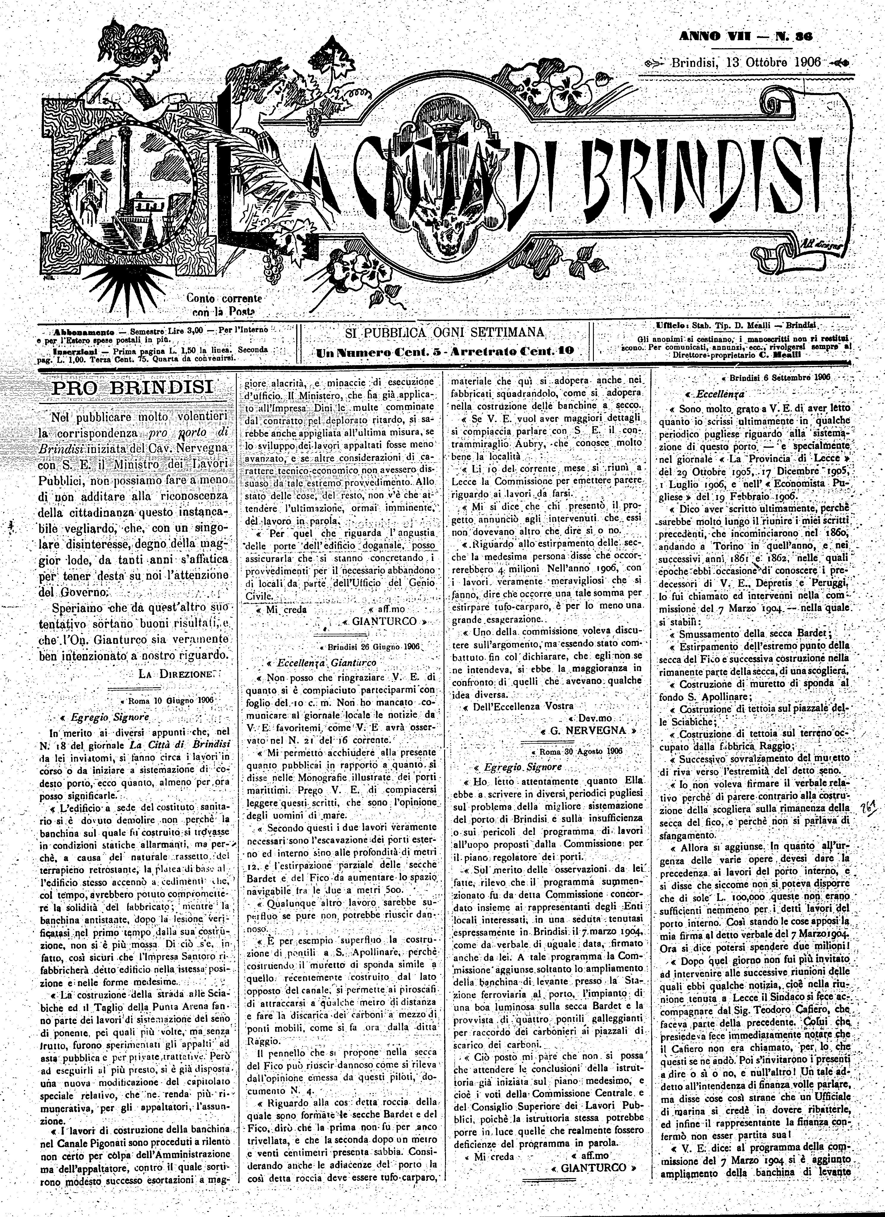 A. 7, n. 36 (13 Ott. 1906)