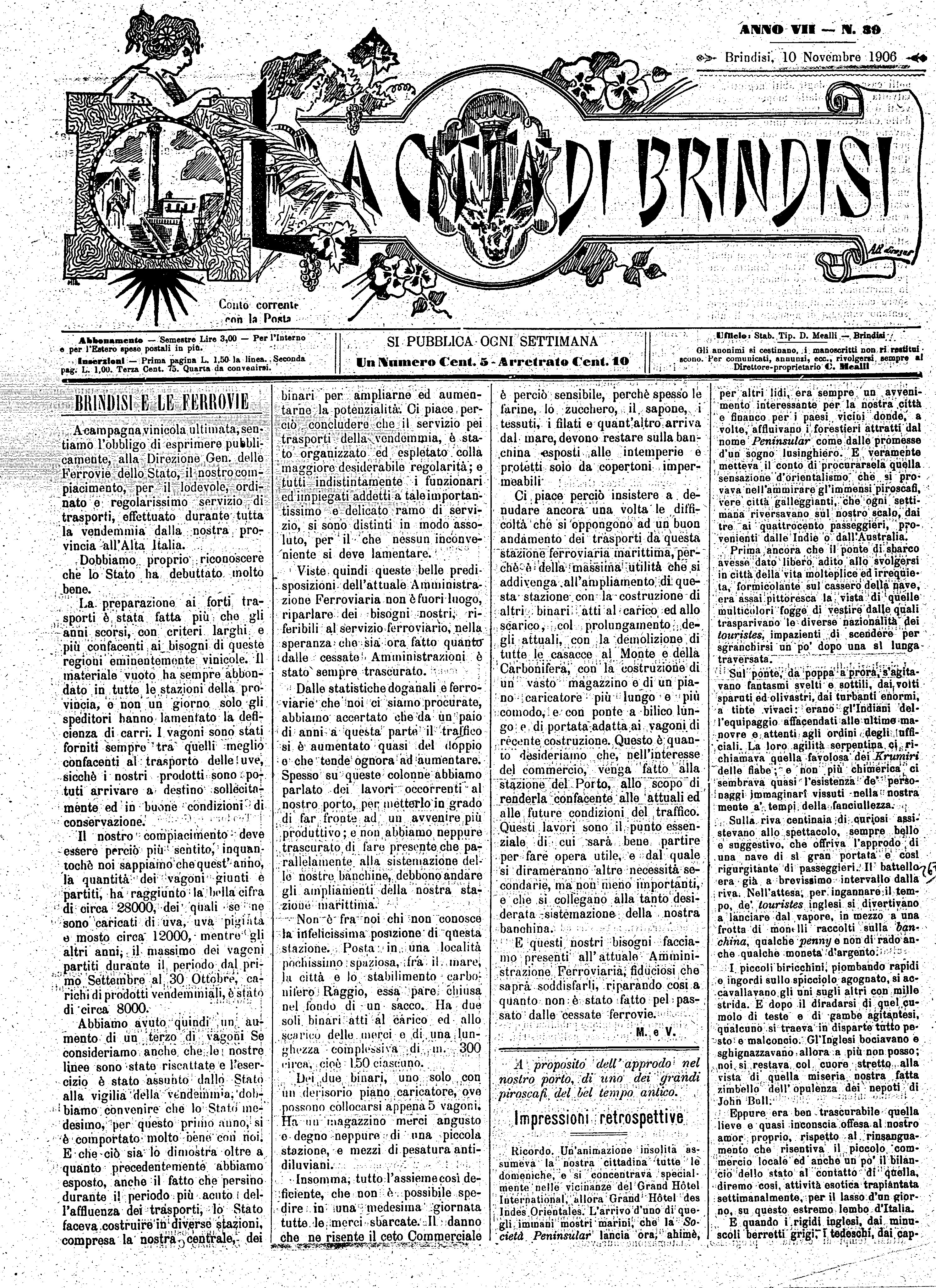 A. 7, n. 39 (10 Nov. 1906)