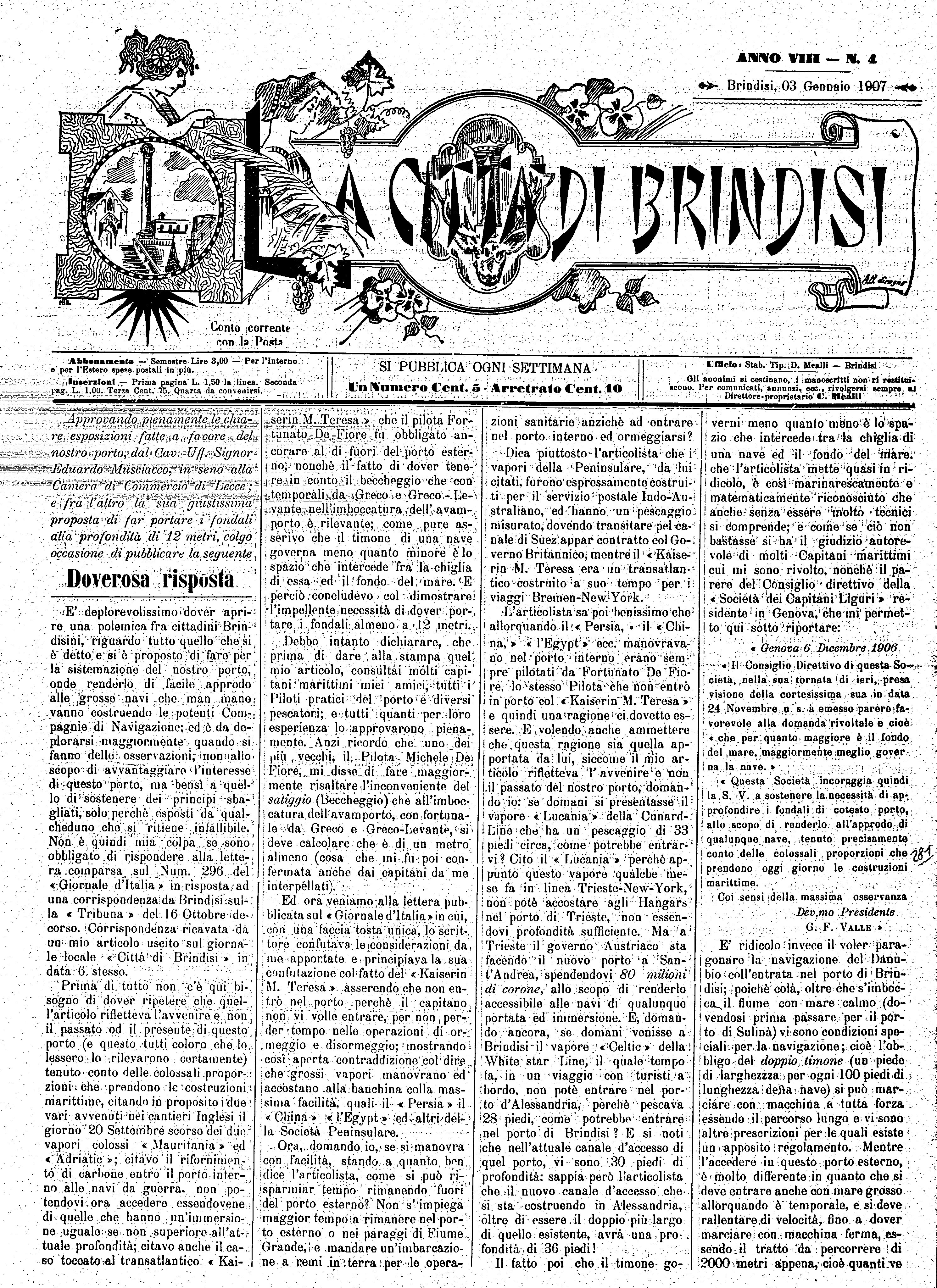 A. 8, n. 04 (30 Genn. 1907)