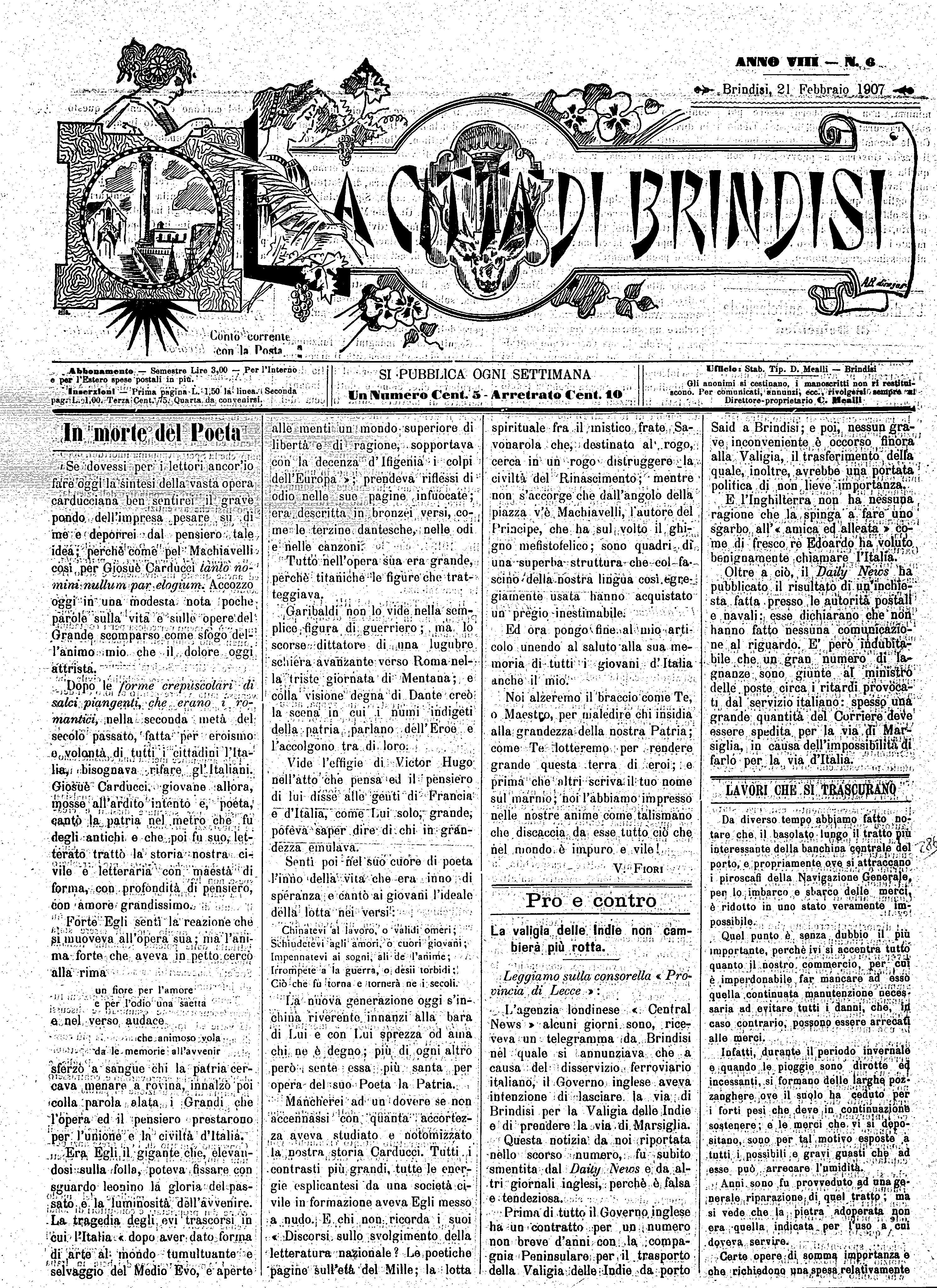 A. 8, n. 06 (21 Febb. 1907)