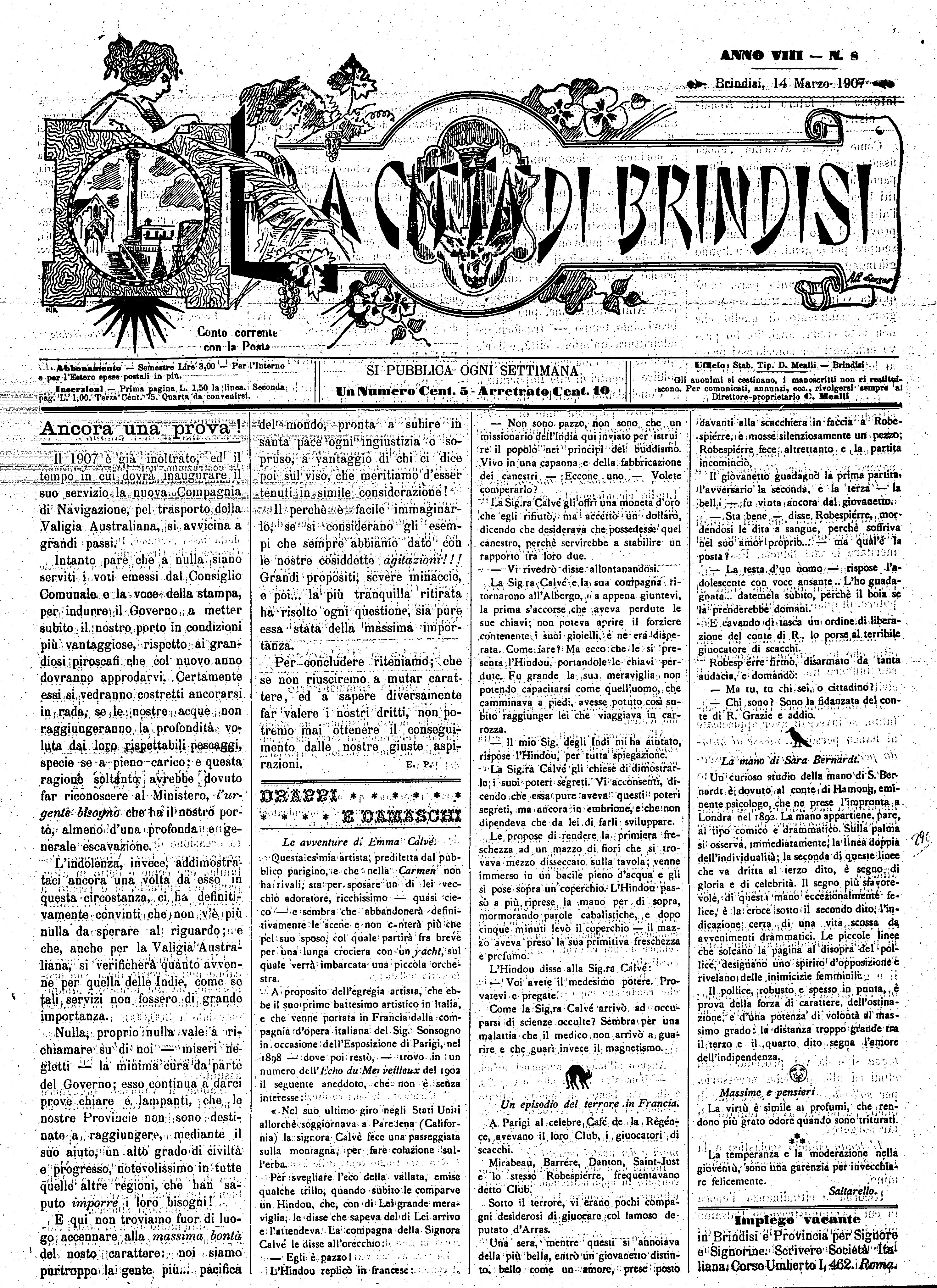 A. 8, n. 08 (14 Mar. 1907)