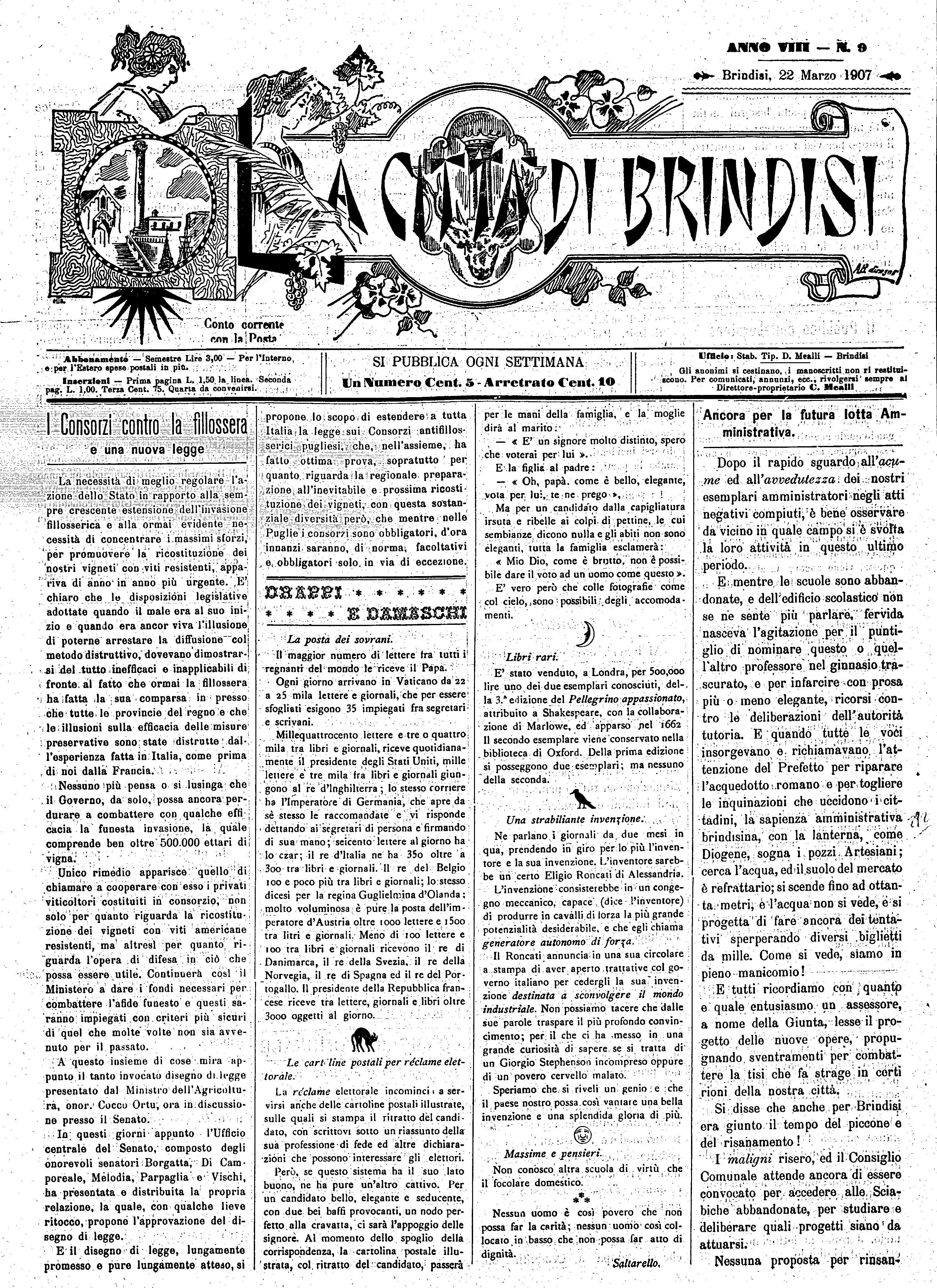 A. 8, n. 09 (22 Mar. 1907)