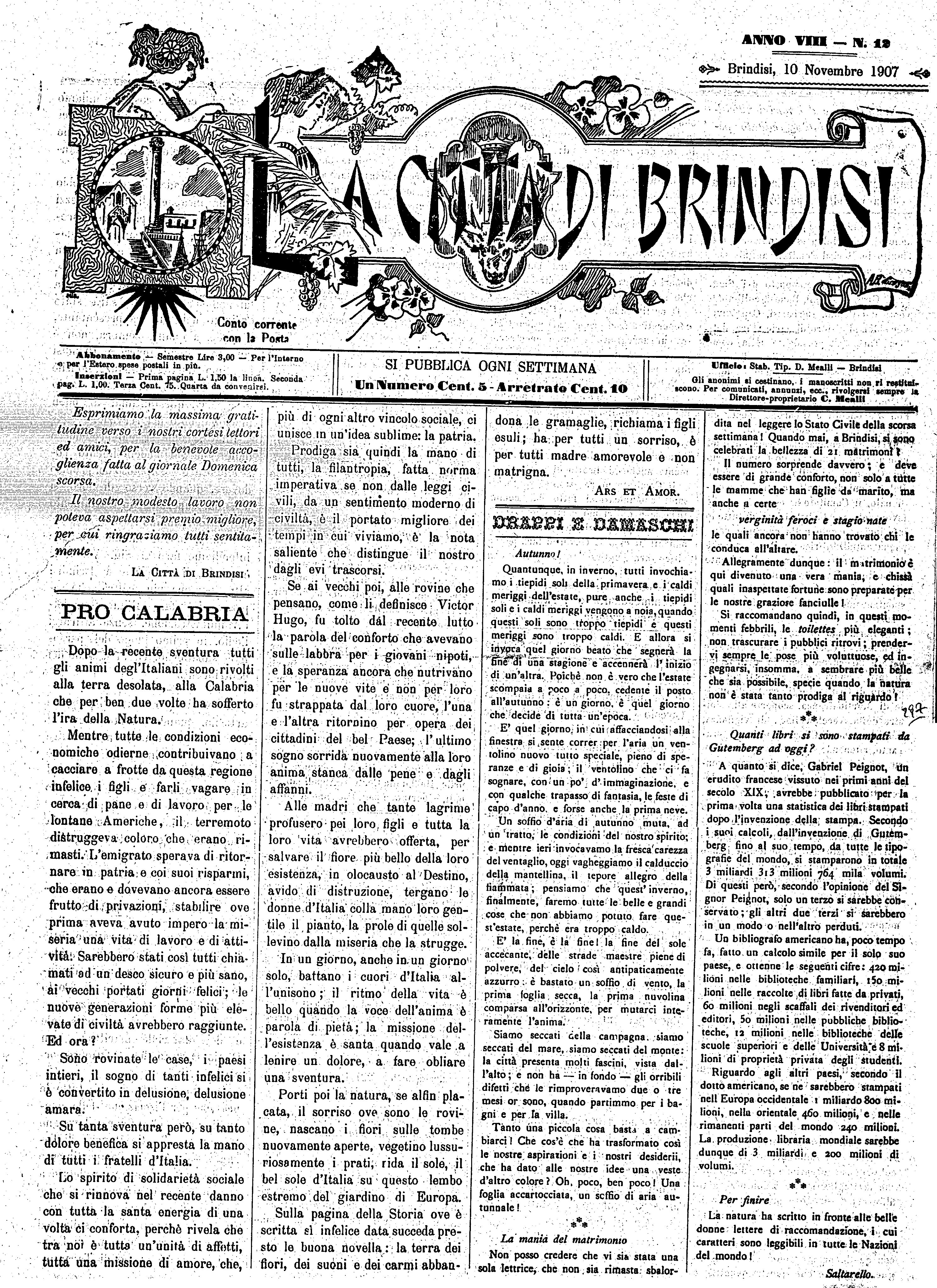 A. 8, n. 12 (10 Nov. 1907)