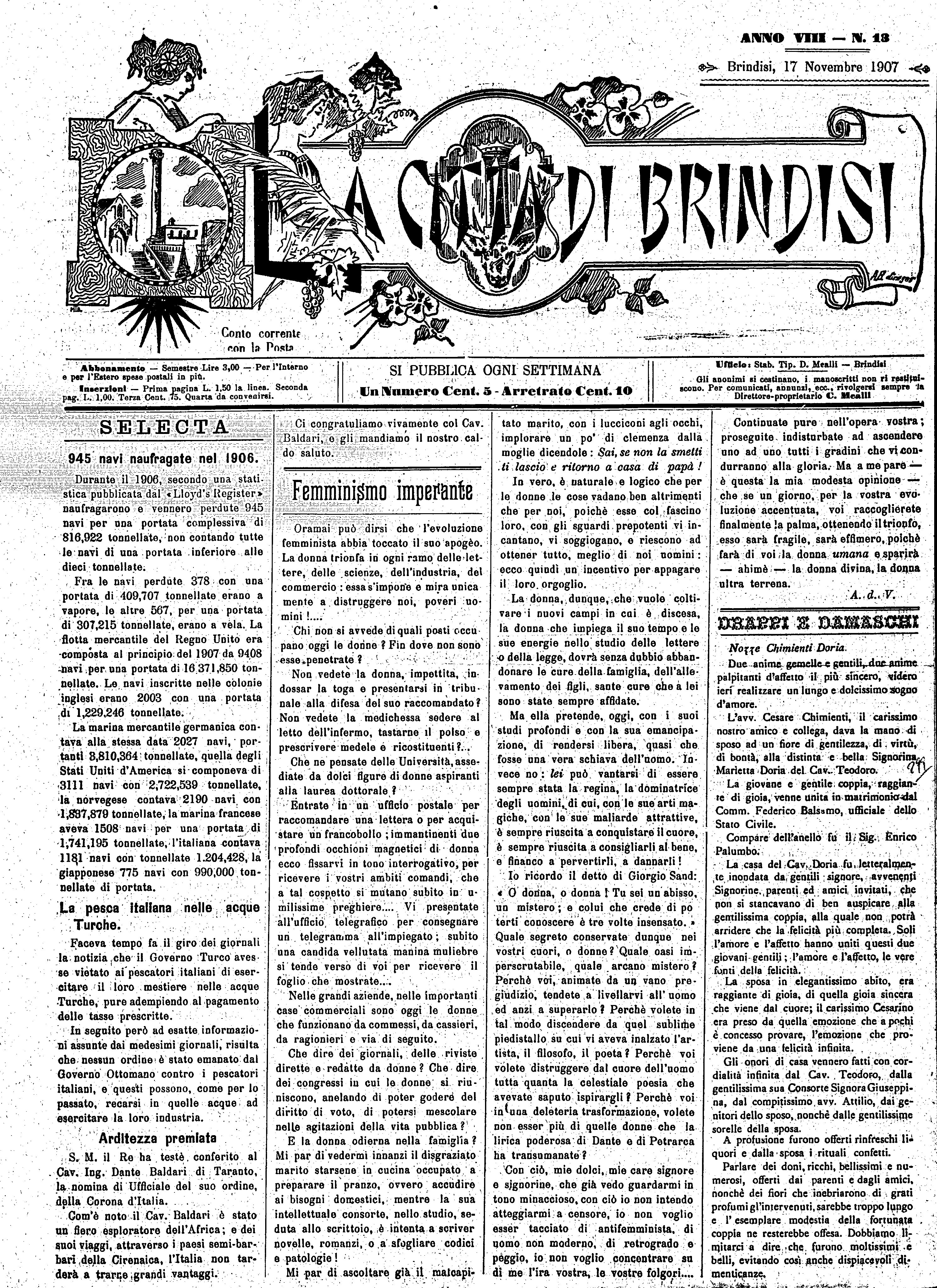 A. 8, n. 13 (17 Nov. 1907)