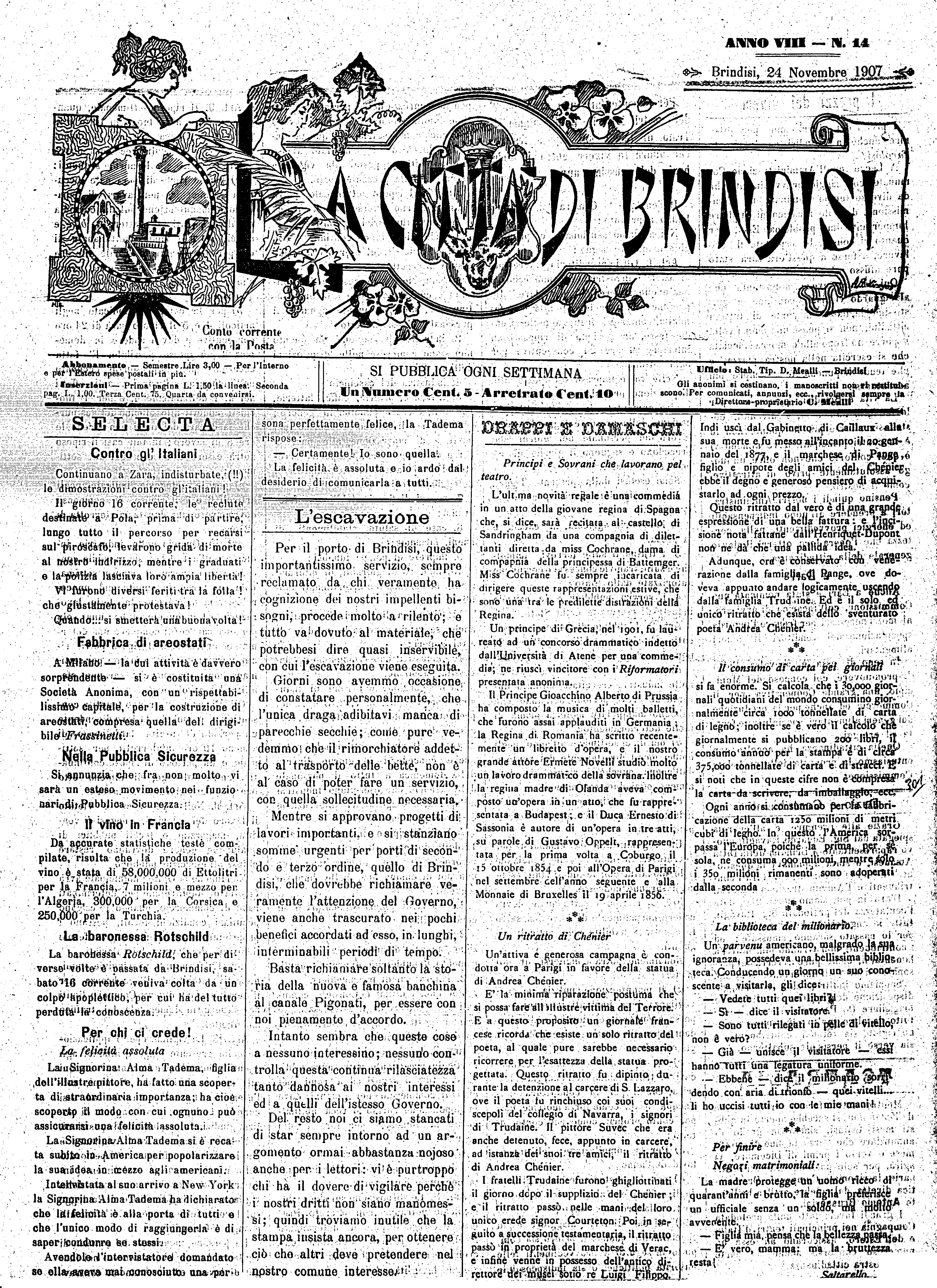 A. 8, n. 14 (24 Nov. 1907)