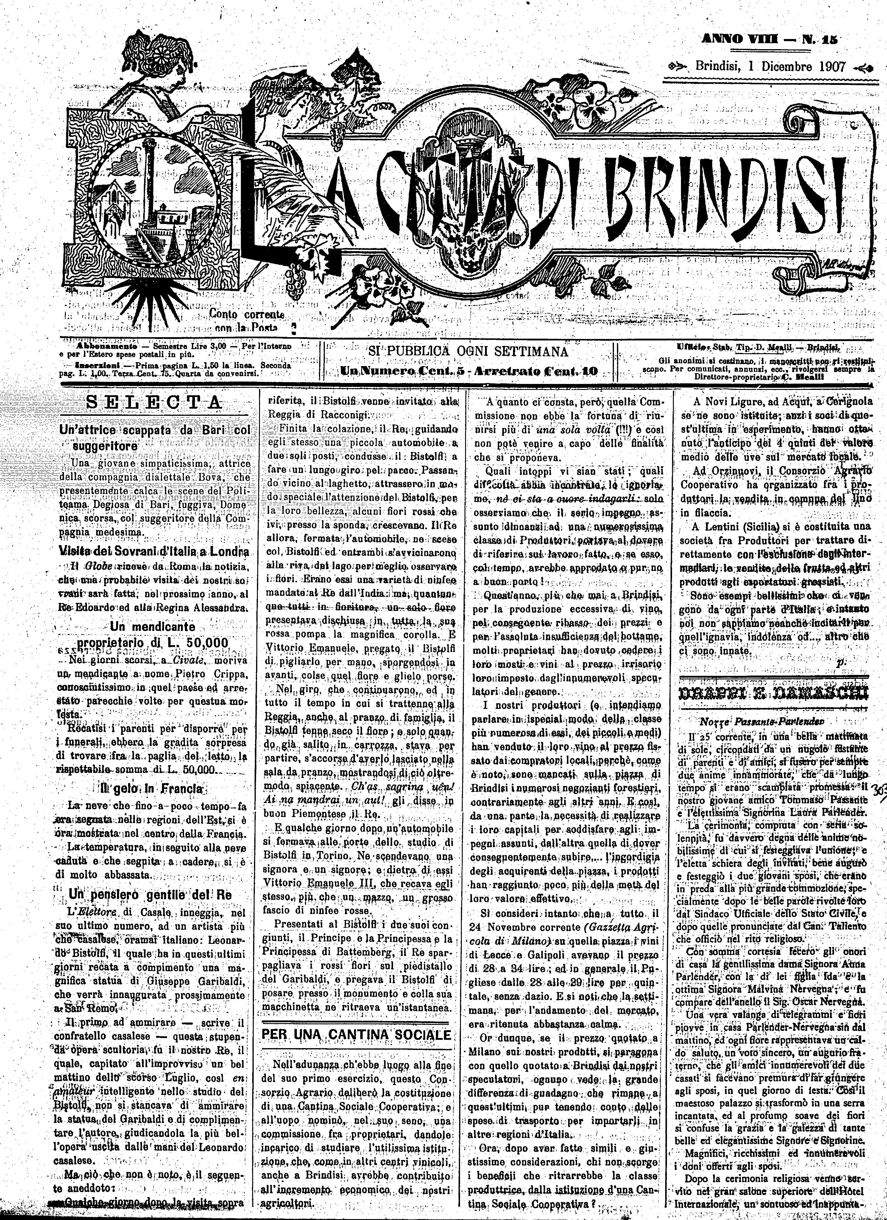A. 8, n. 15 (01 Dic. 1907)