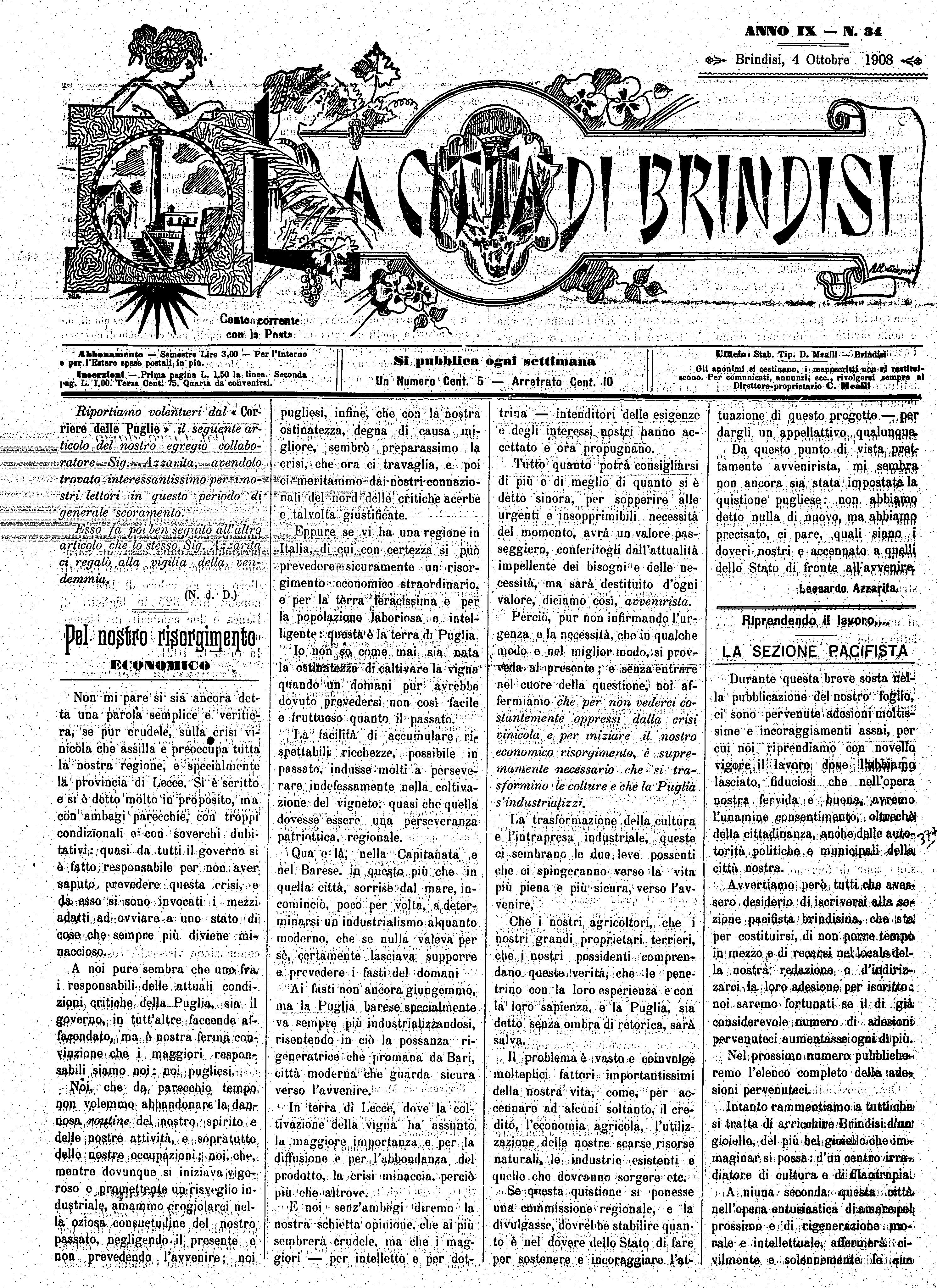 A. 9, n. 34 (04 Ott. 1908)
