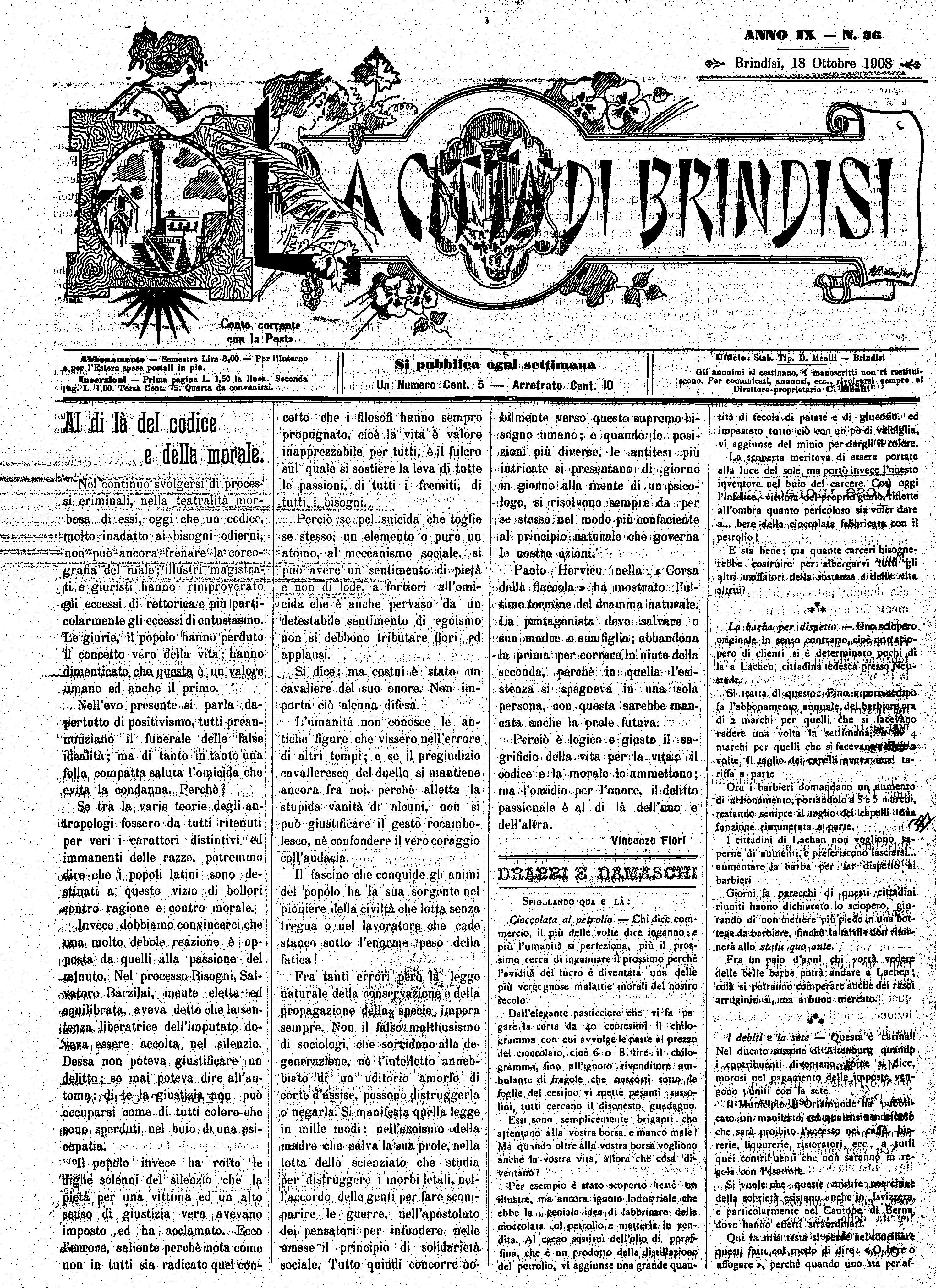 A. 9, n. 36 (18 Ott. 1908)