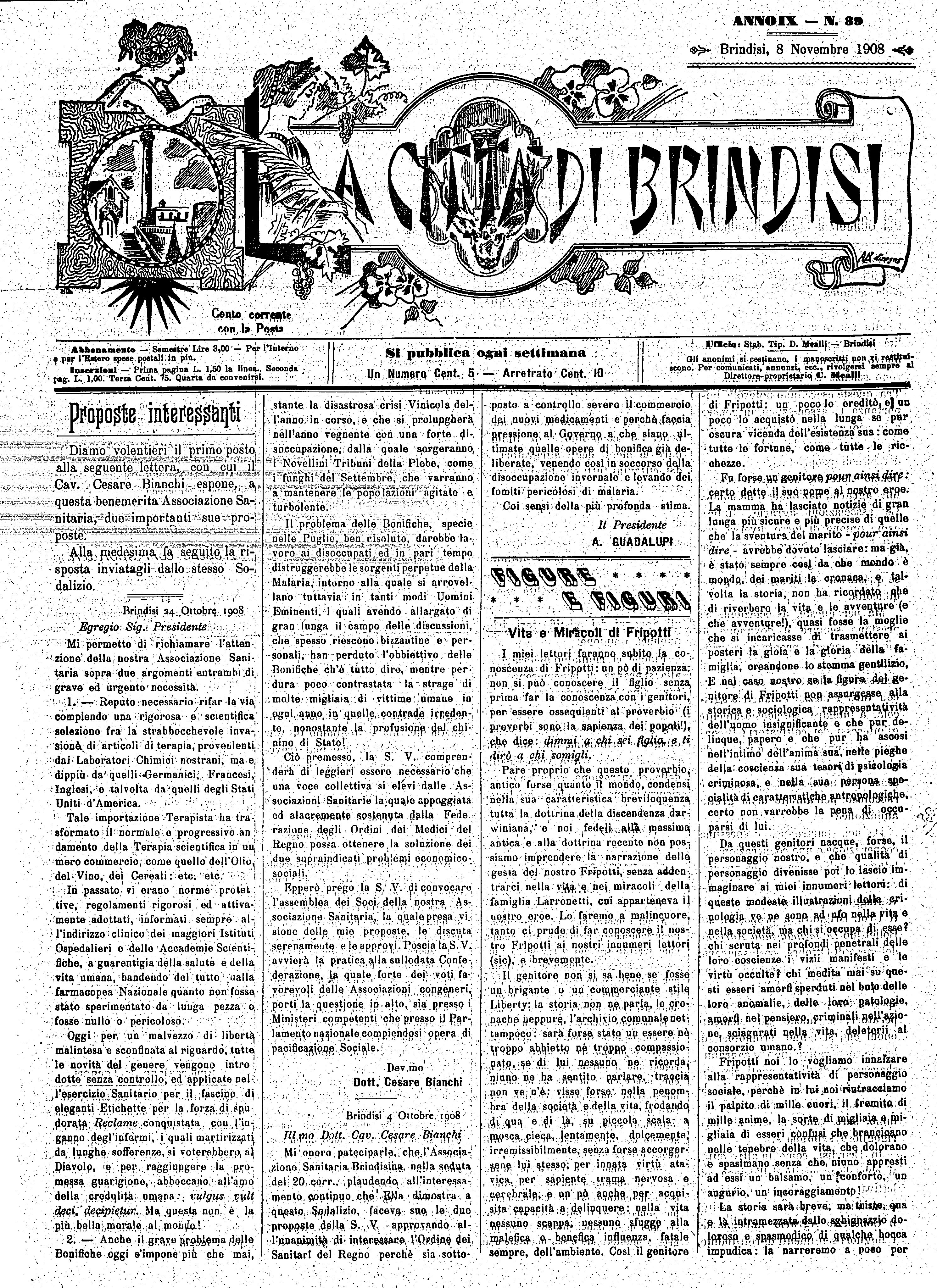 A. 9, n. 39 (08 Nov. 1908)