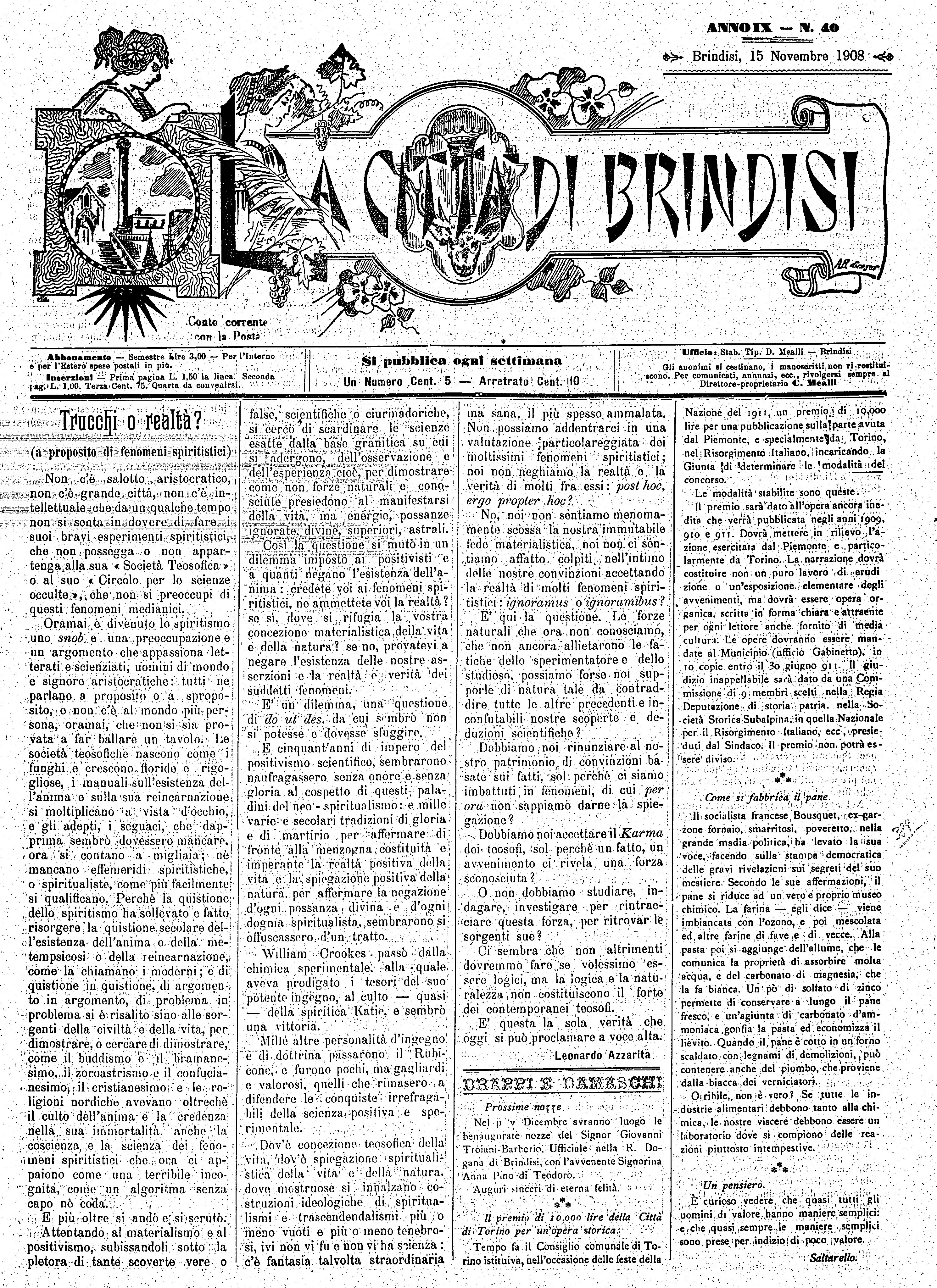 A. 9, n. 40 (15 Nov. 1908)