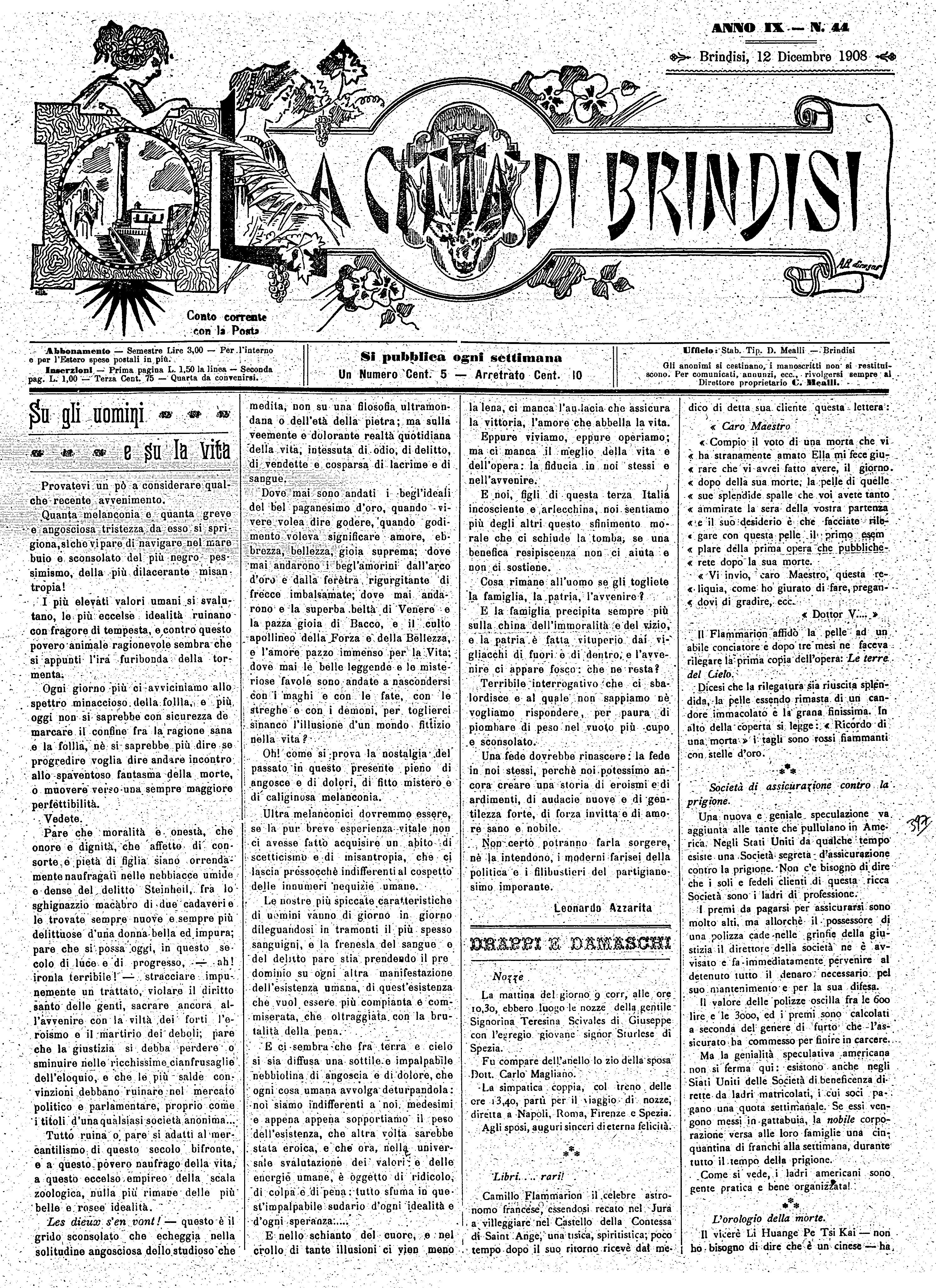 A. 9, n. 44 (12 Dic. 1908)