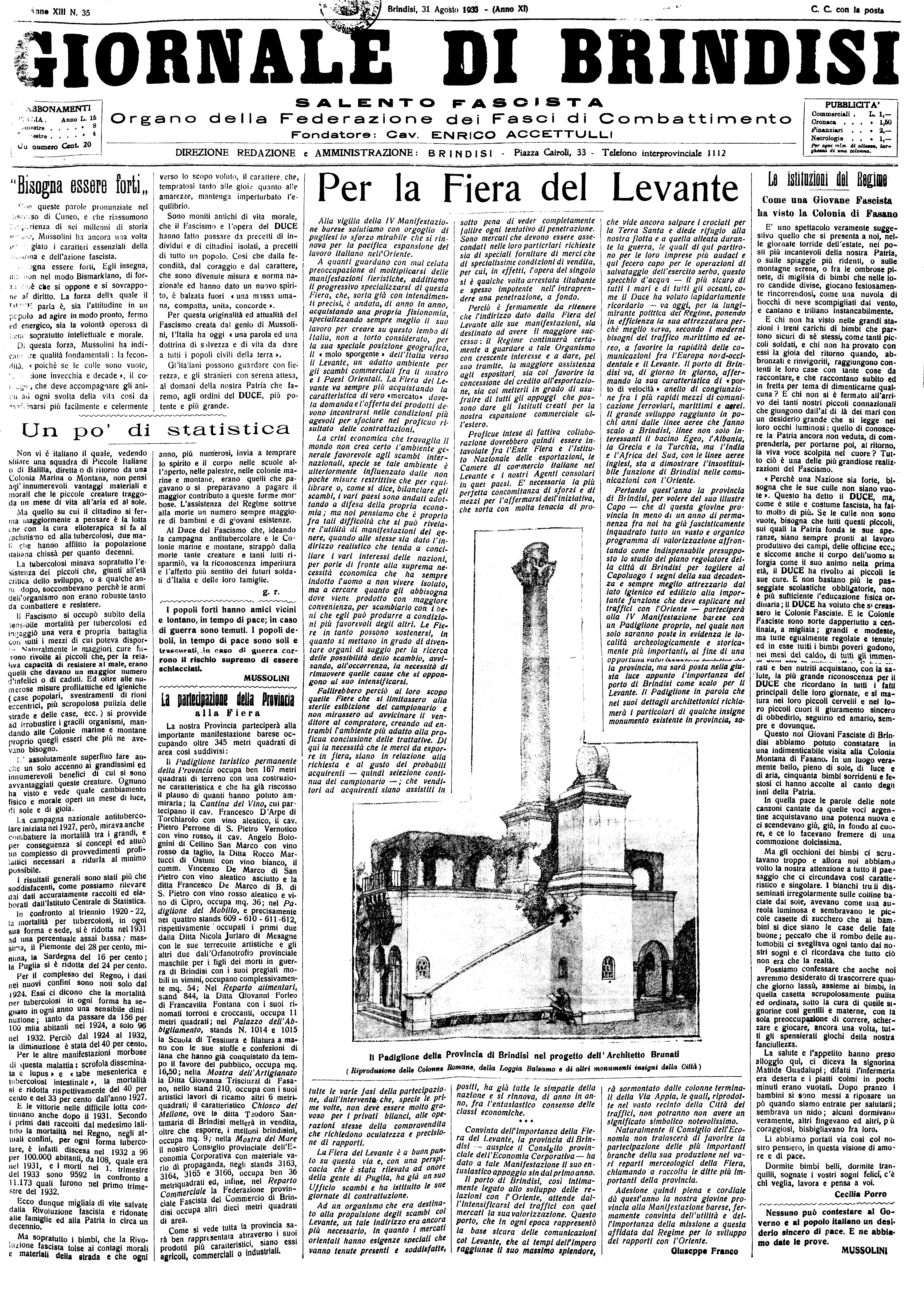 A. XI, n. 35 (31 Ago. 1933)
