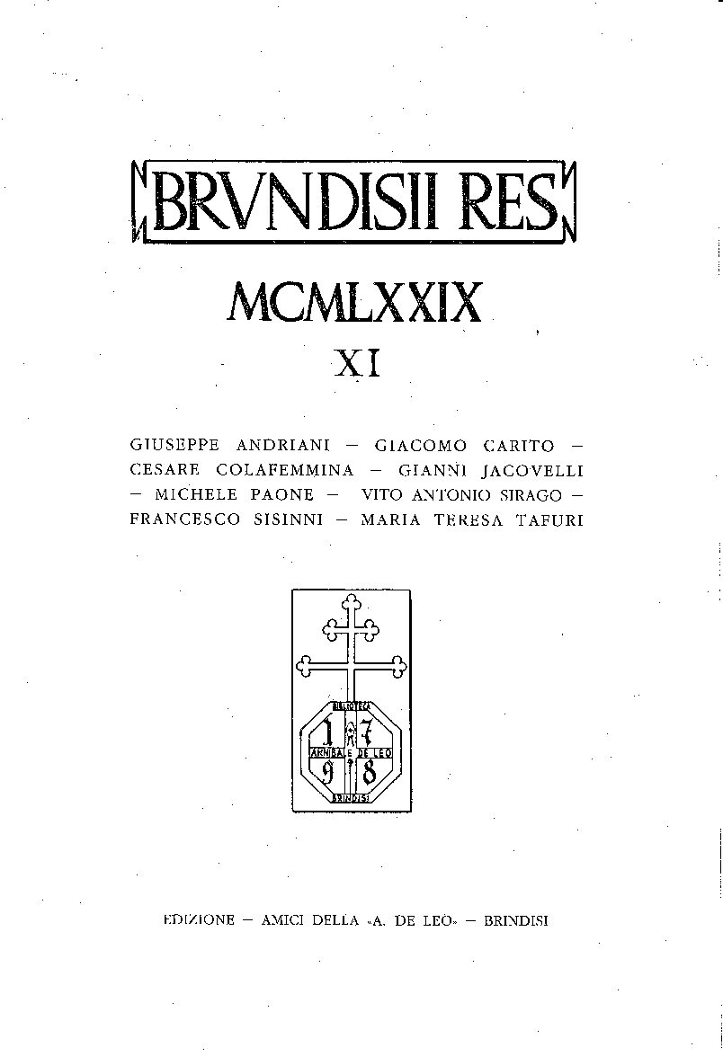 11) BRVNDISII RES XI MCMLXXIX (1979)