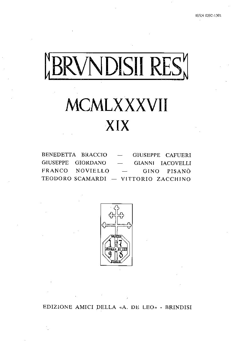 17) BRVNDISII RES XIX MCMLXXXVII (1987)