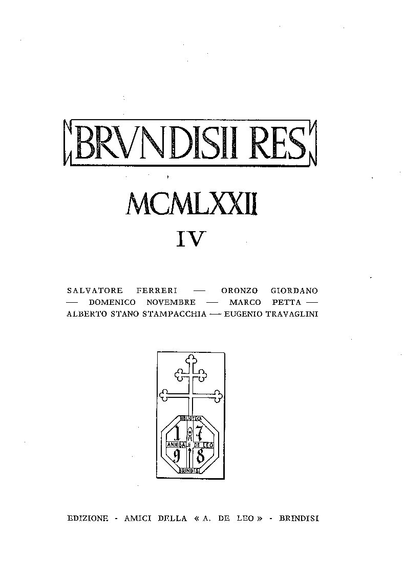 4) BRVNDISII RES IV MCMLXXII (1972)