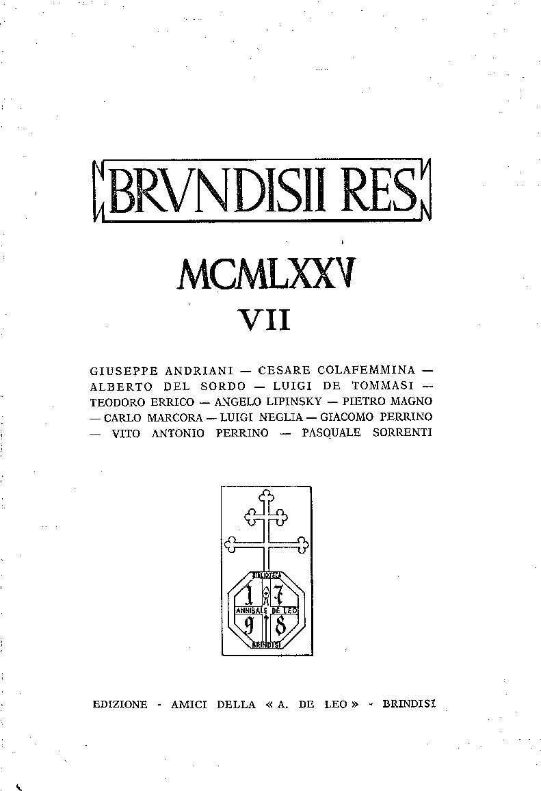 7) BRVNDISII RES VII MCMLXXV (1975)